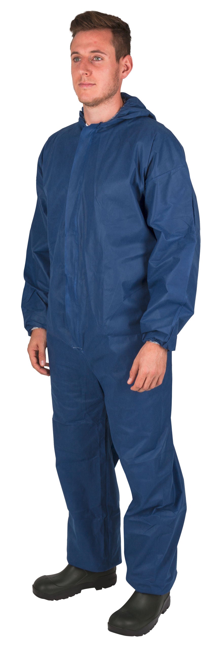 OBLEKA za enkratno uporabo 55g/m2, modra - L