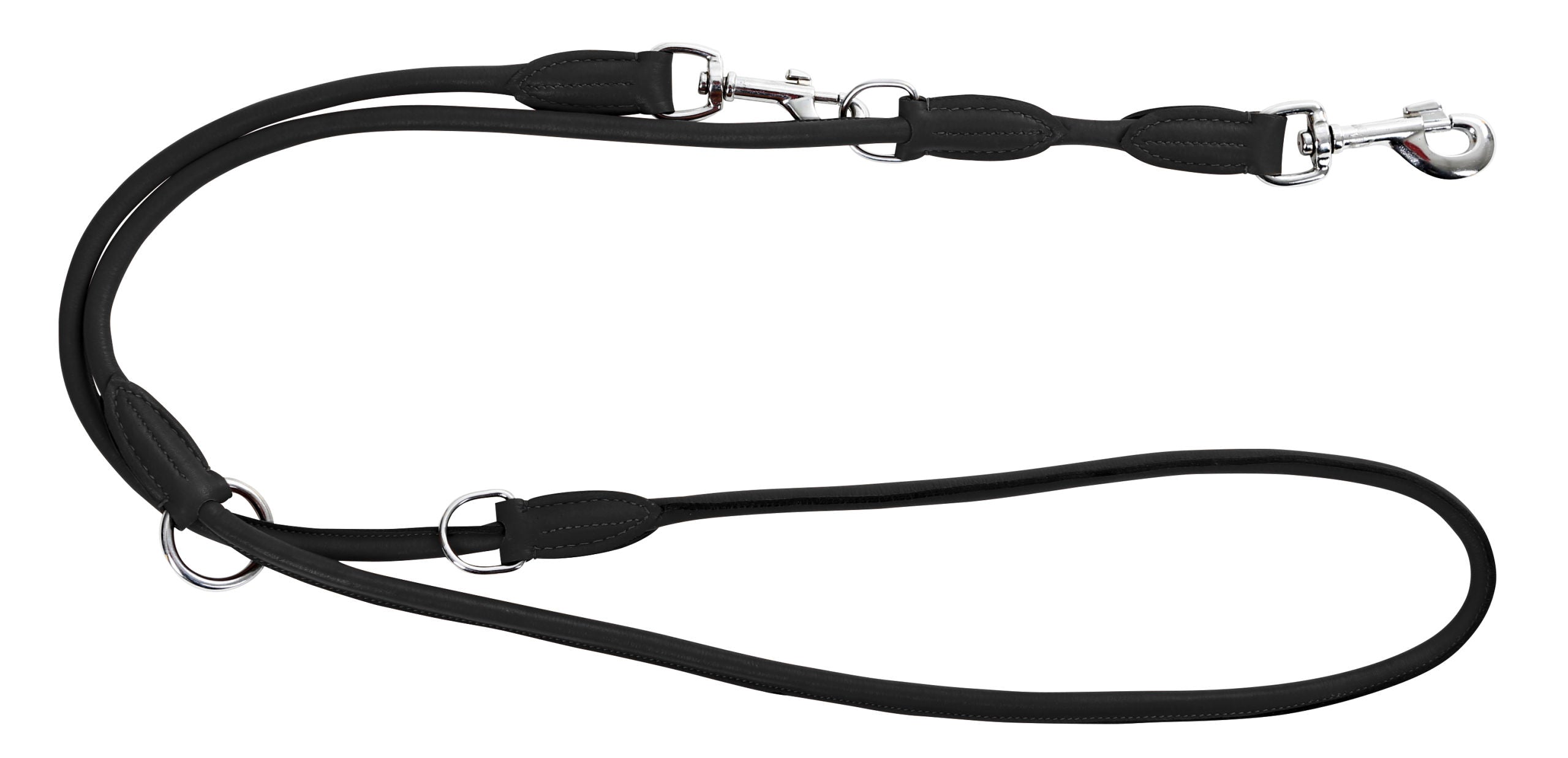 POVODEC Roma usnjen 200cm/8mm - crn