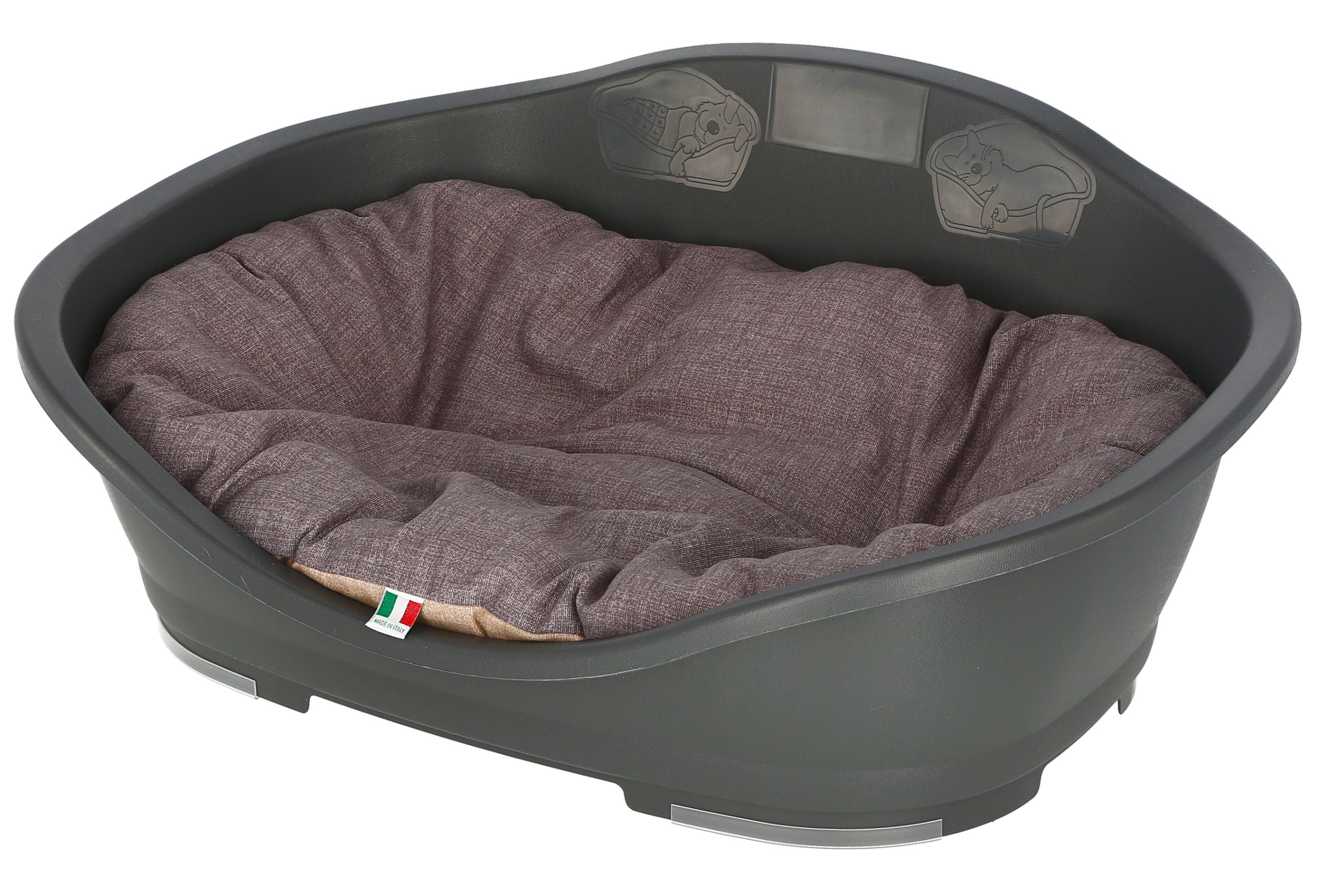 LEŽIŠCE plasticno Sleepers siv -  96 × 68 × 37,5cm