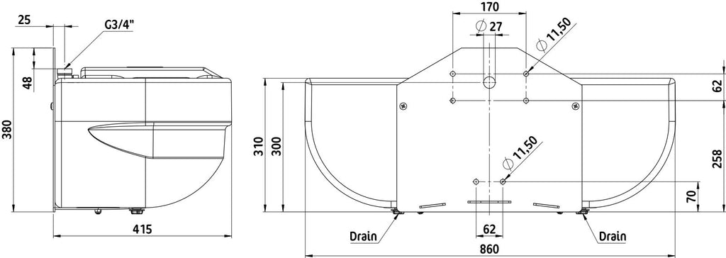 NAPAJALNIK S60 s plovcem PVC dvojni - 58l