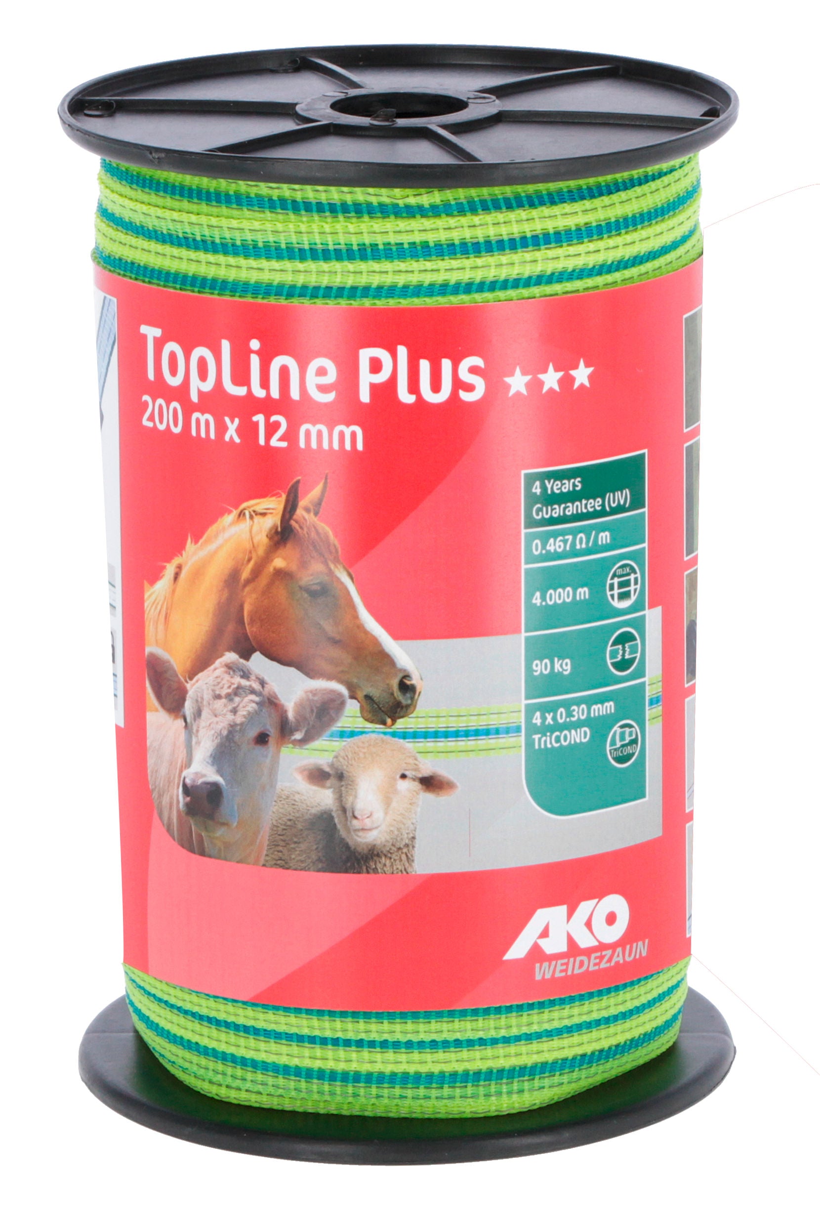 TRAK 12mm TOP Neon rumen/moder (90kg) - 200m