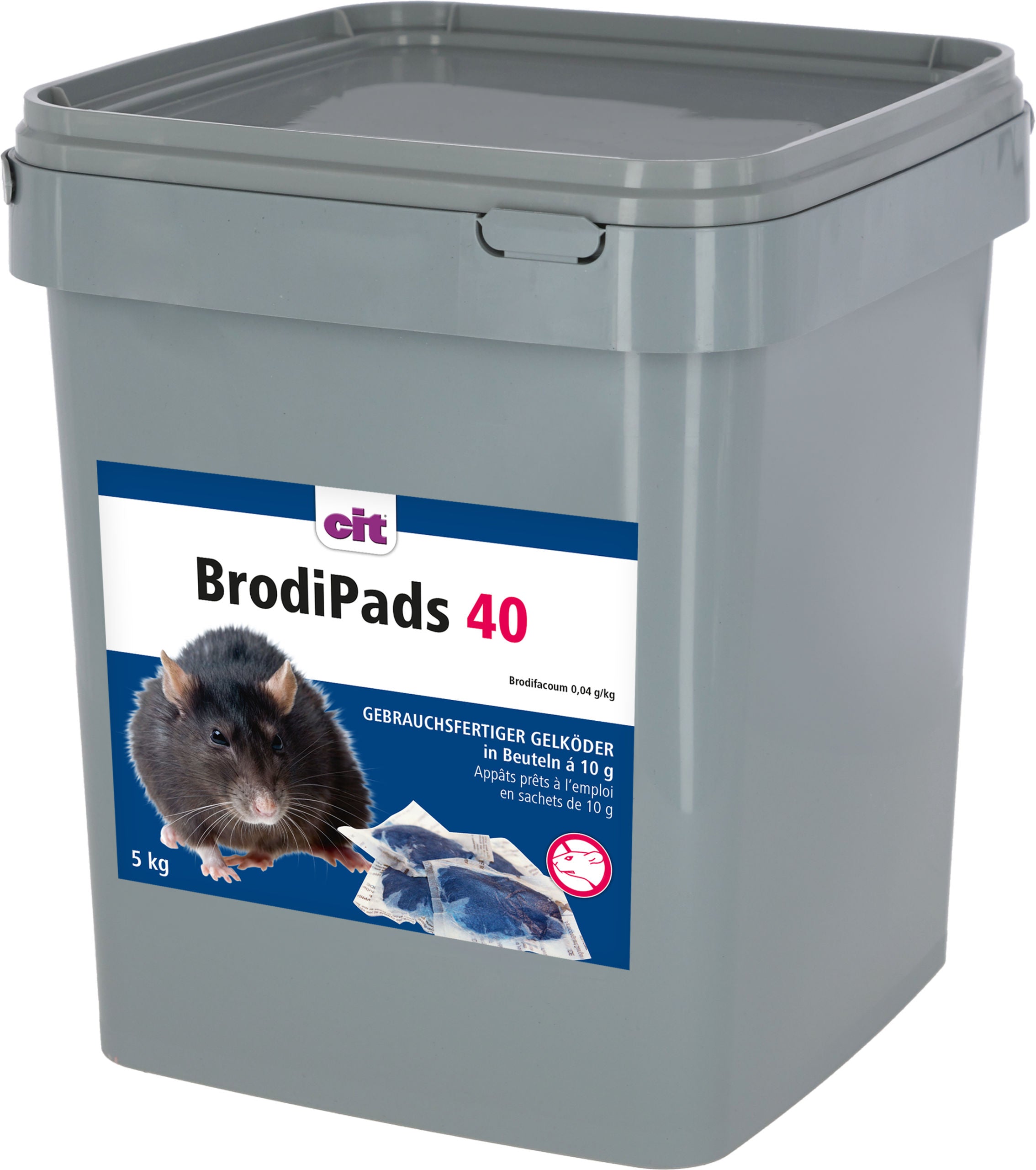 Vaba za podg. BrodiPads 40,5kg Vaba za past 10gr, Brodifacoum