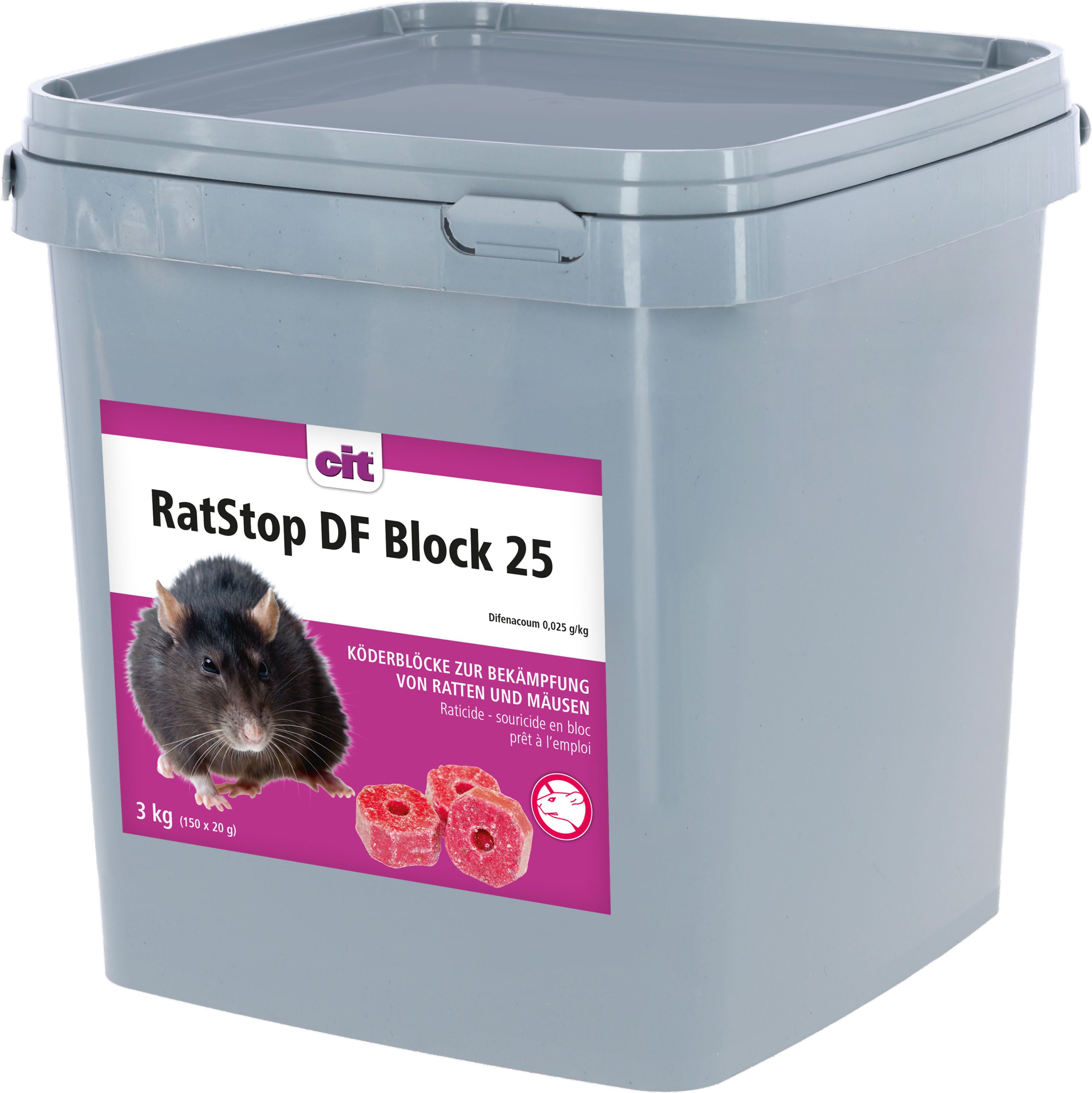 VABA za podg. in miši RatStop DF Block 25 - 150x20g