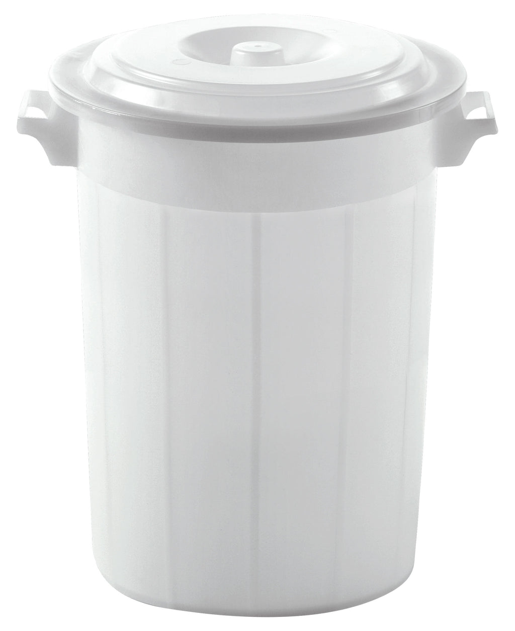 Sod za hranjenje bele barve s pokrovom, 70 ltr, varen za