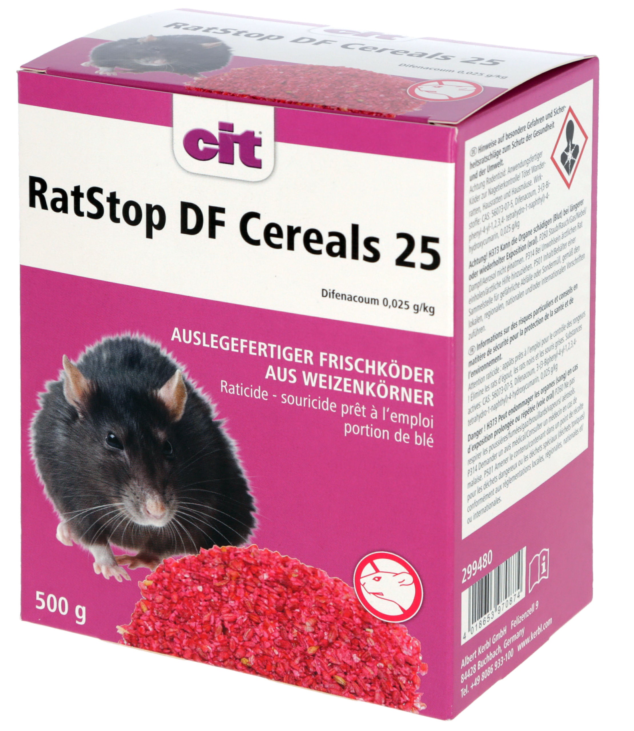 VABA za podg. in miši RatStop DF Cereal 25 - 500g