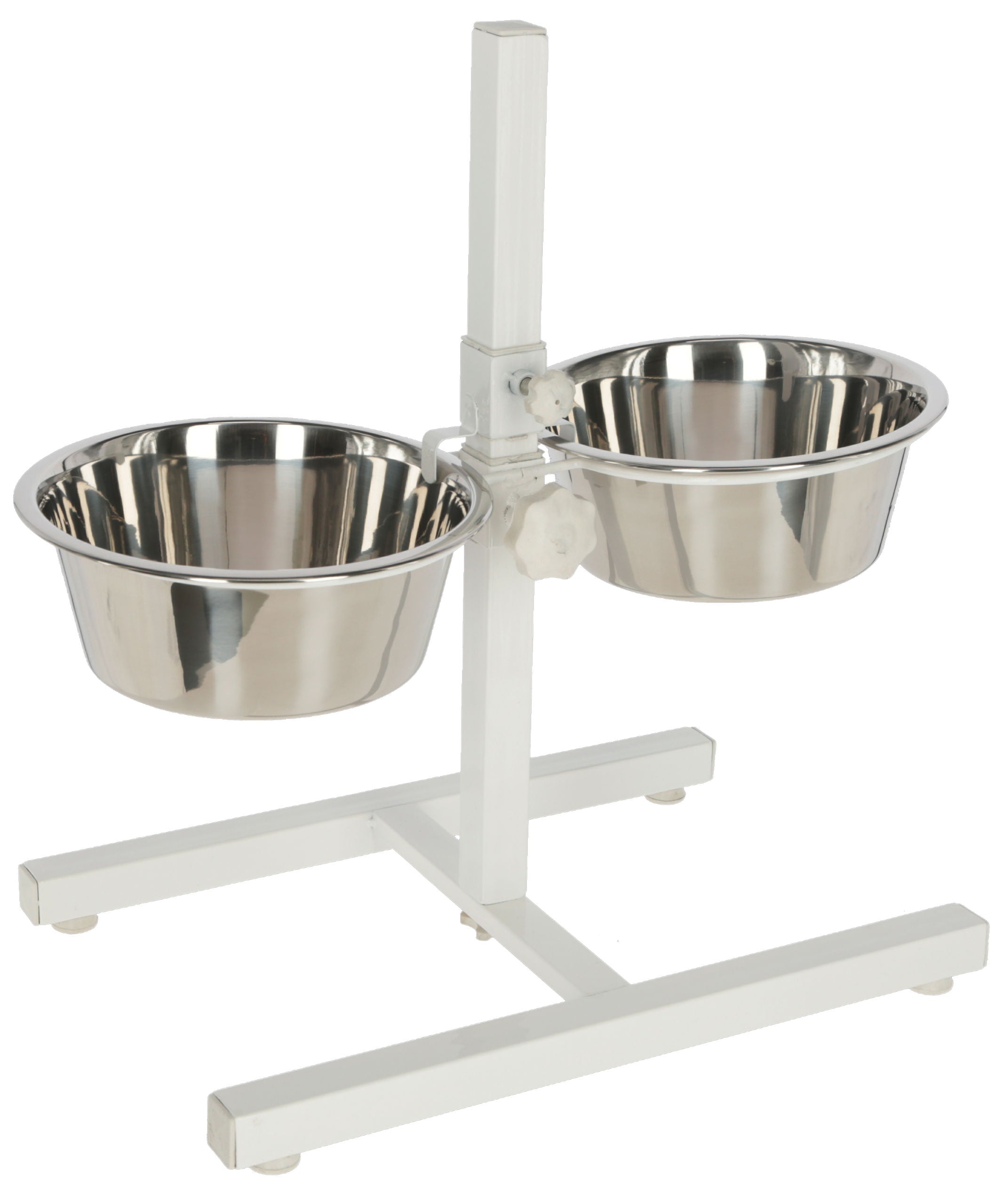 NOSILEC dvojni 43cm z 2× posoda inox 1800ml - bel