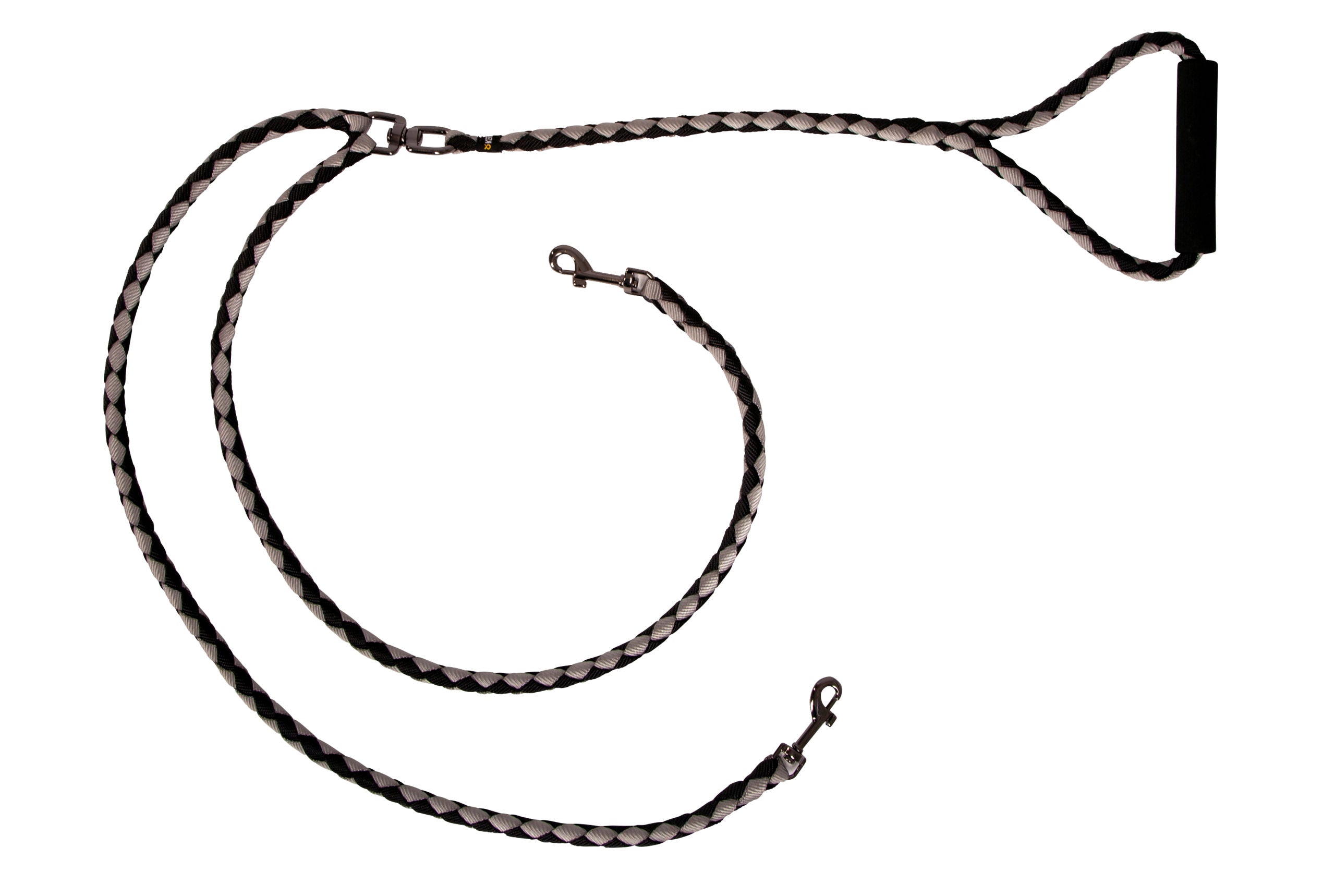POVODEC dvojni 140cm/12mm - crn