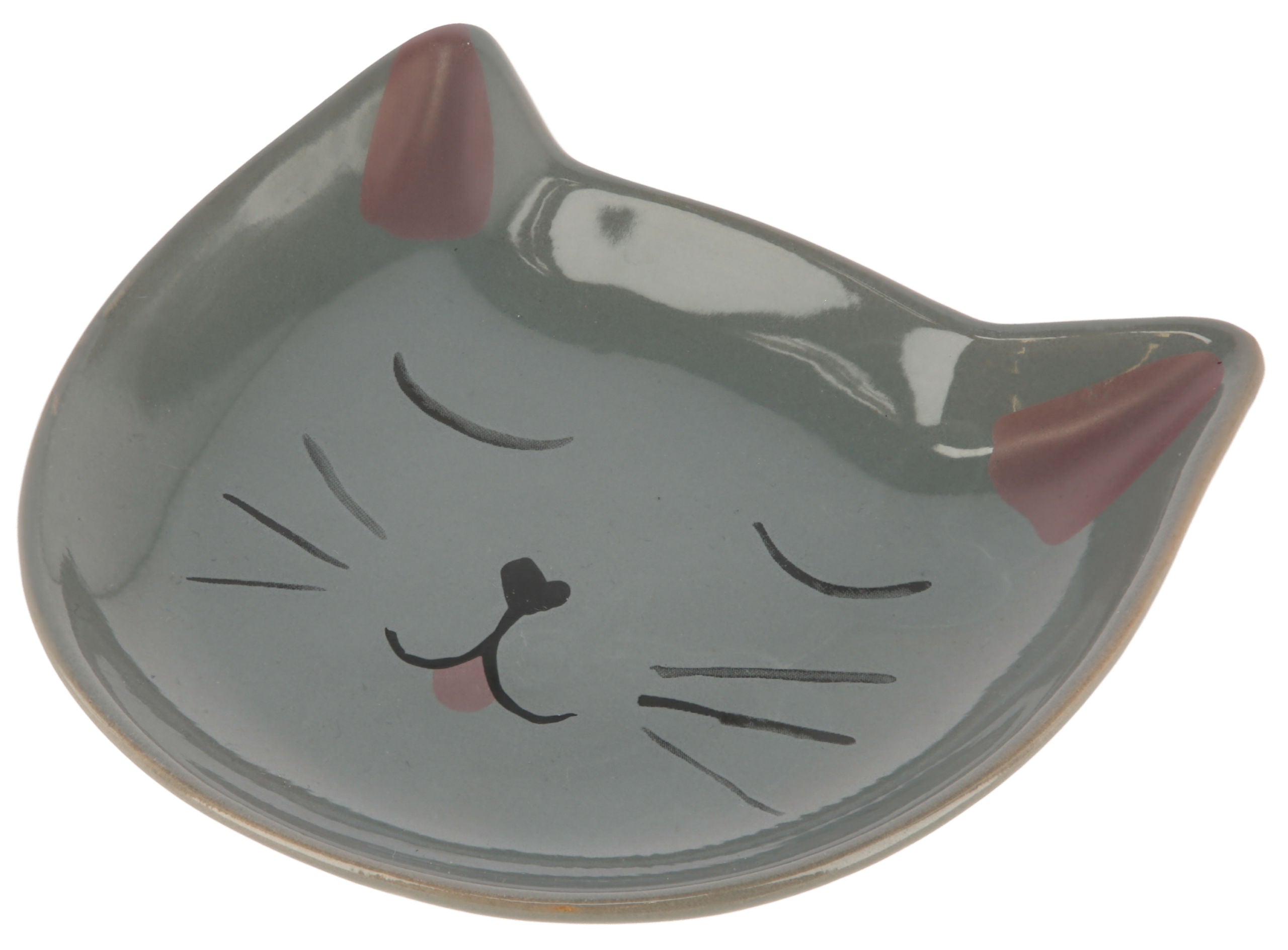 Krožnik Kitty 14x14x2 cm, siv