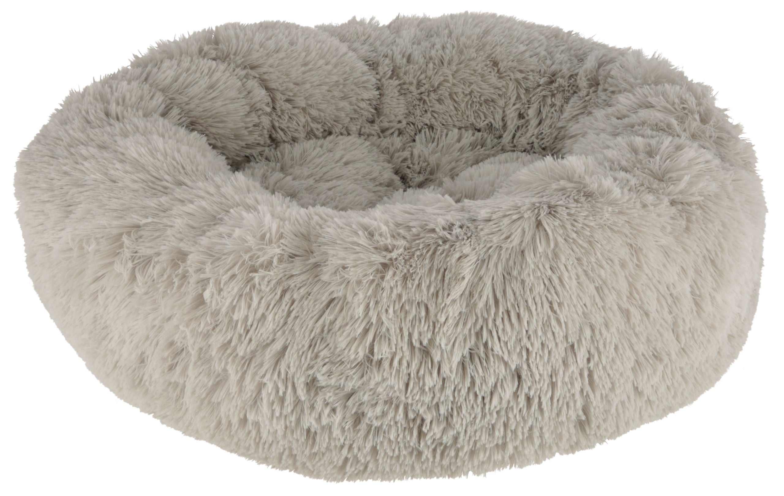 Postelja Cuddle Bed Fluffy svetlo siva, Ø60cmx18cm