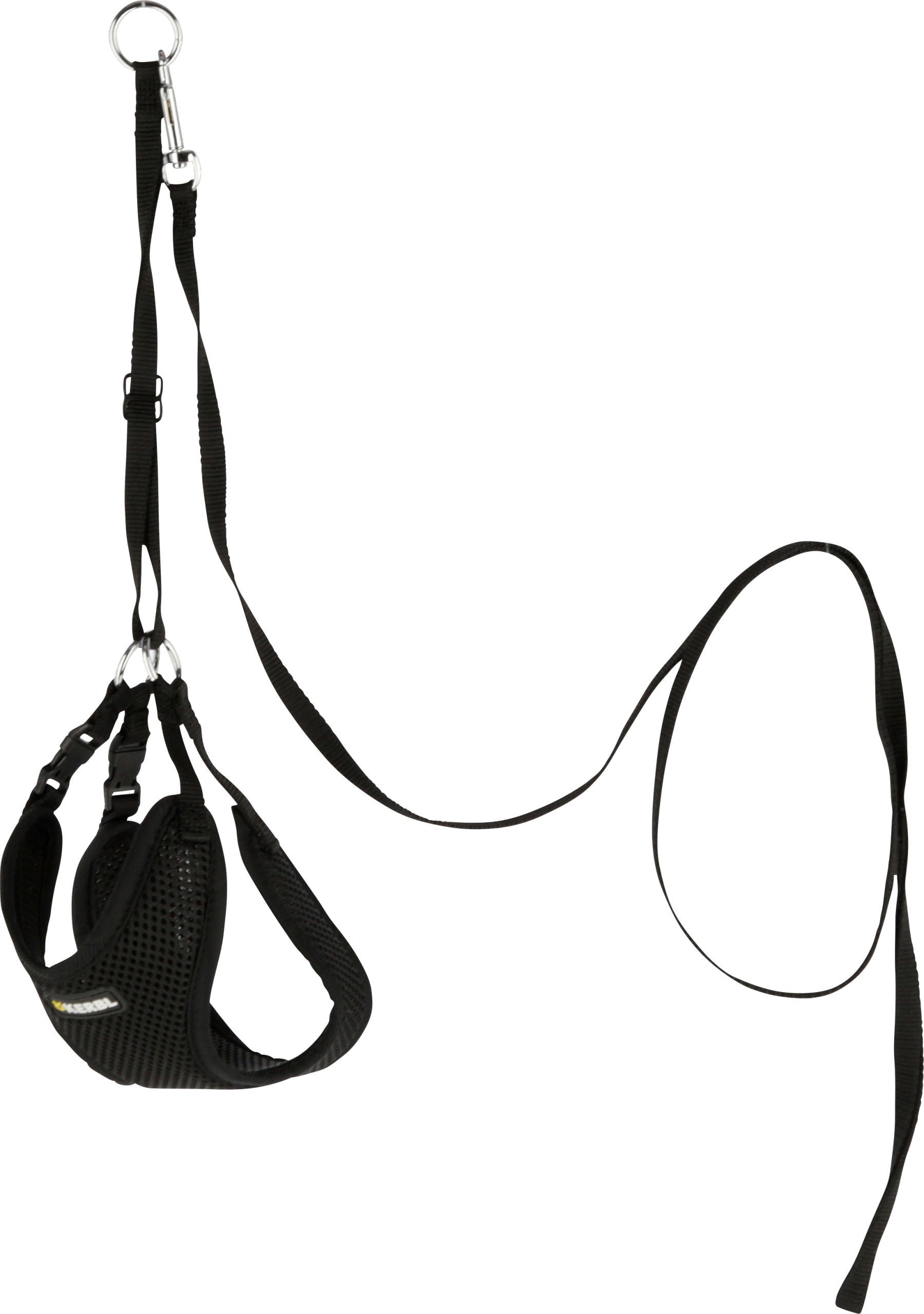 Oprsnica za kužka s povodcem, crna, 24 - 44 cm/10 mm