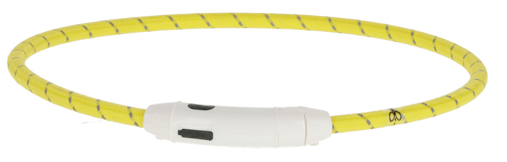 Ovratnica Maxi Safe LED, najlon, dolžina 65 cm, rumena