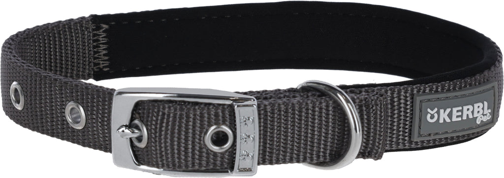 MIAMI PLUS najlonski ovratnik siv, 33-39cm/20mm