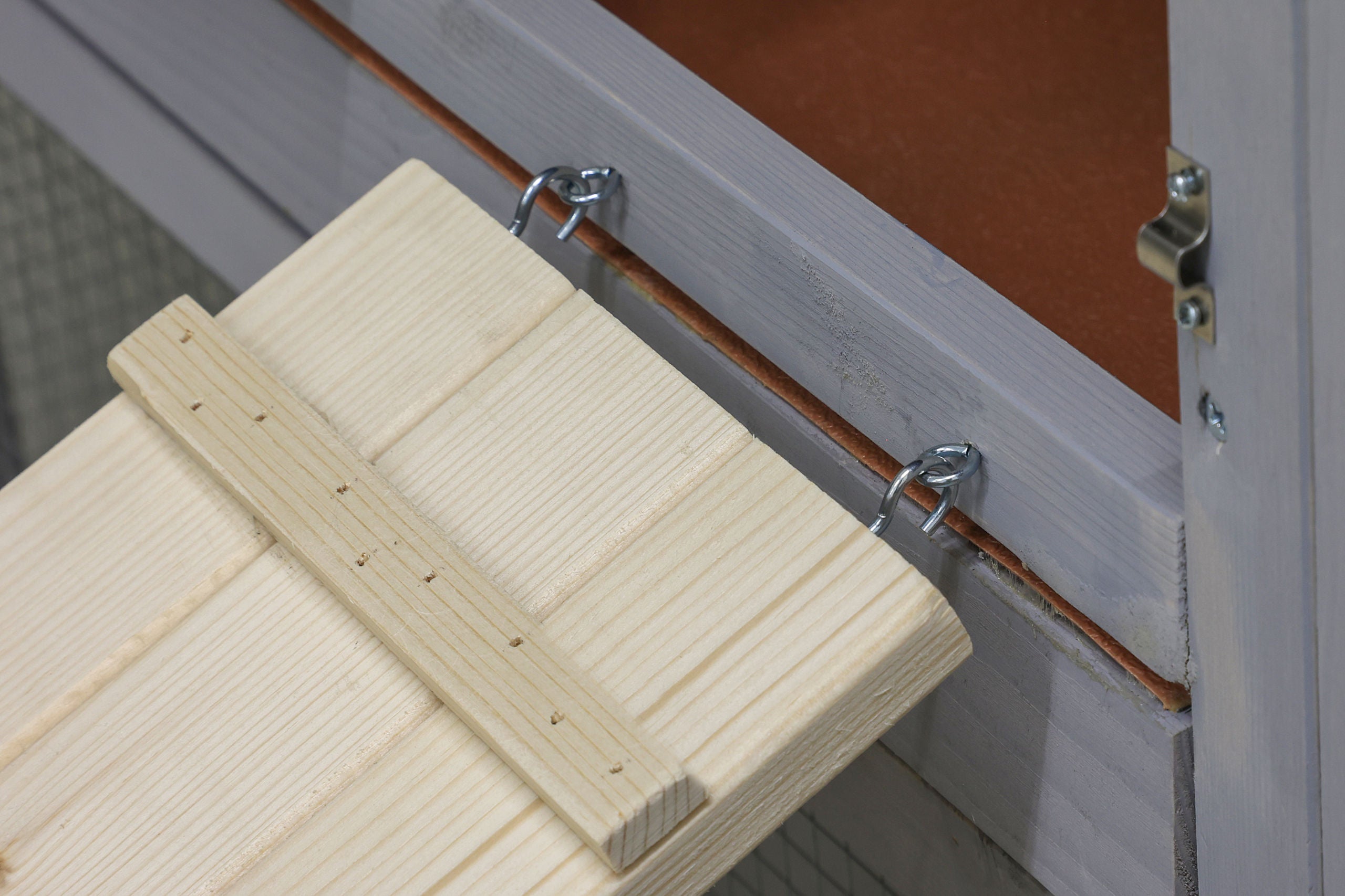 Lesena lestev za pišcance 75 x 18 x 3 cm