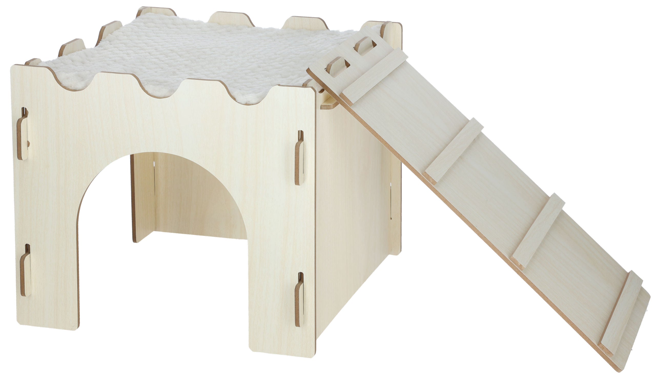 Grad za glodavce 28x28x25cm z lestvijo in blazino