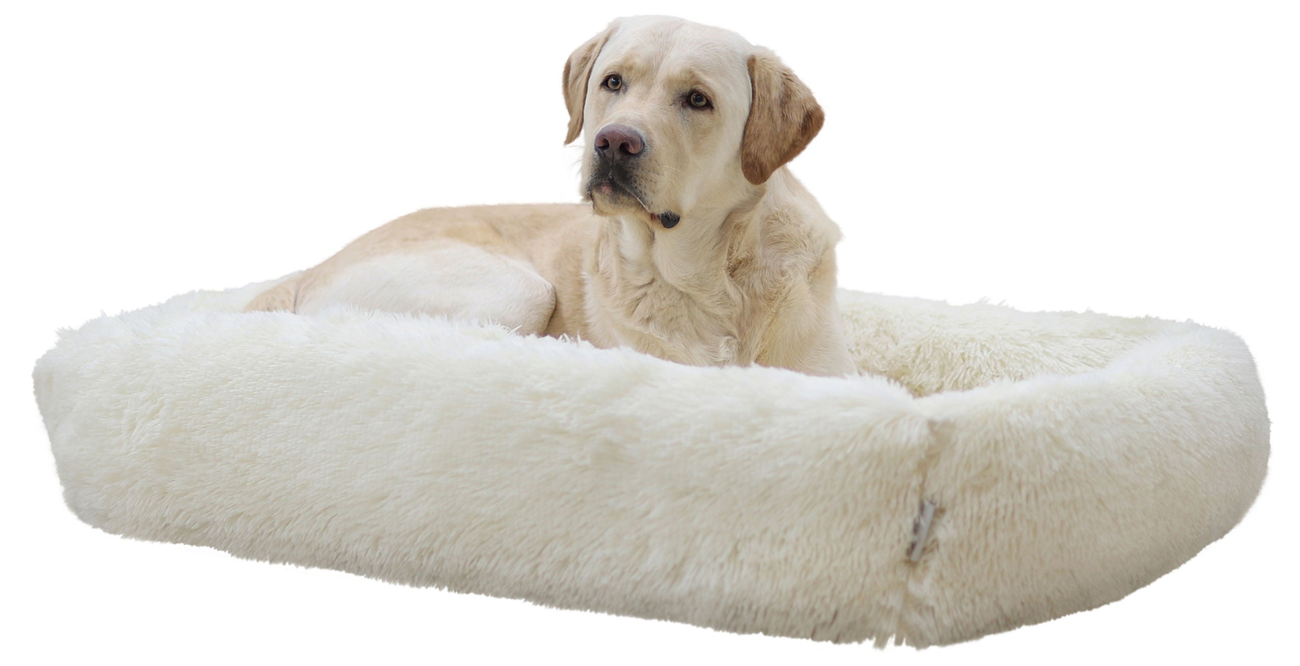 Postelja Cuddle Bed Fluffy, kremasta, 100x70cm