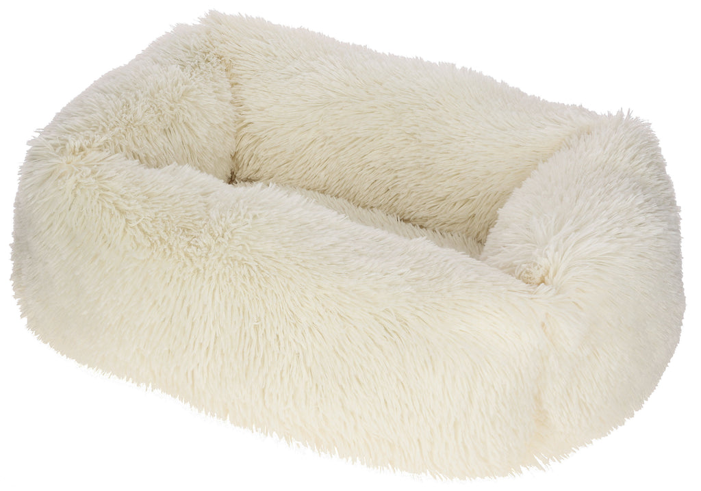 Postelja Cuddle Bed Fluffy, kremasta, 60x40cm