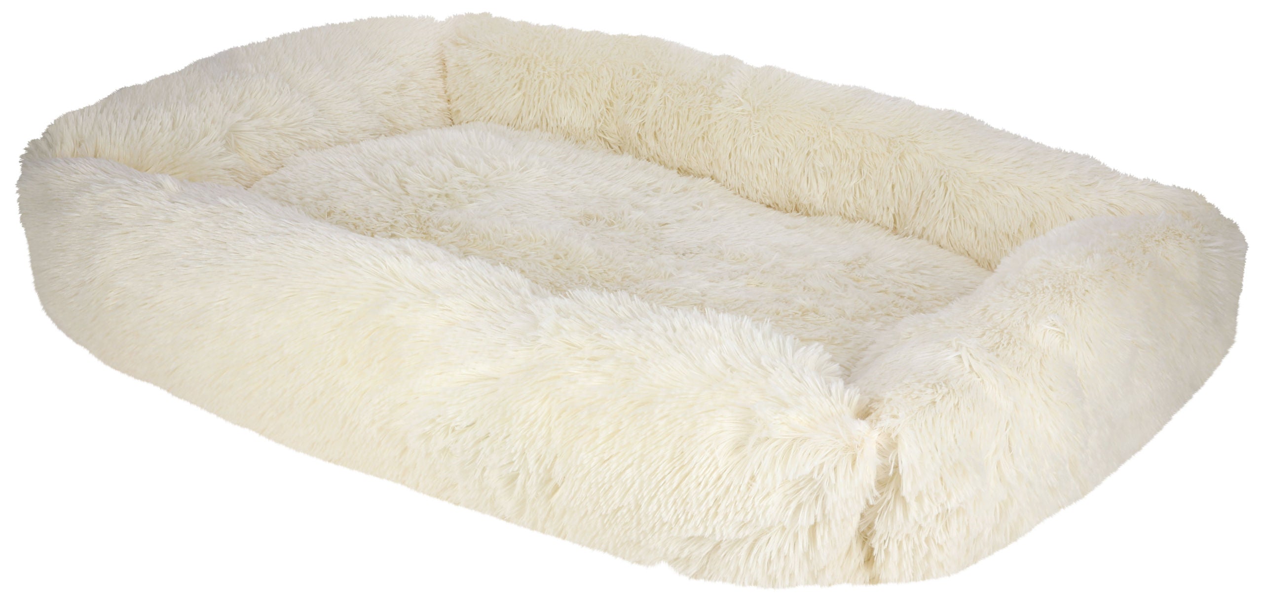 Postelja Cuddle Bed Fluffy, kremasta, 100x70cm