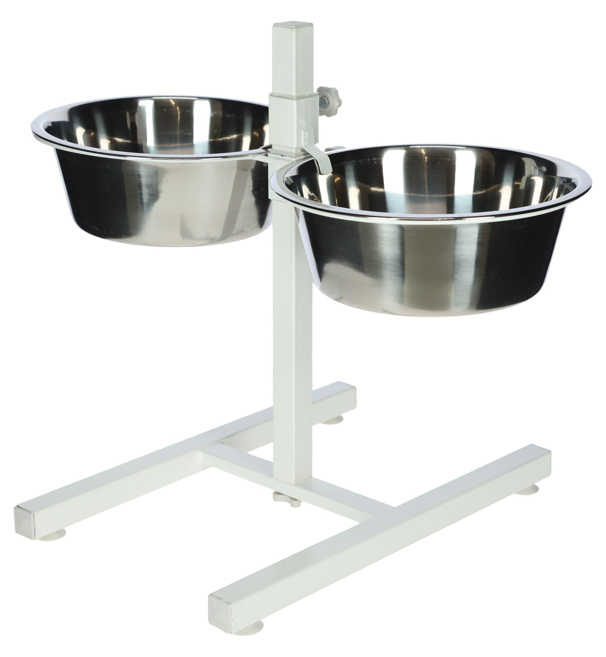 NOSILEC dvojni 43cm z 2× posoda inox 2800ml - bel