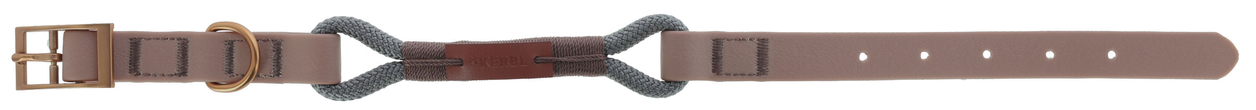 Ovratnica Monte Carlo, rjava/ siva, 8 mm x 30 - 40 cm