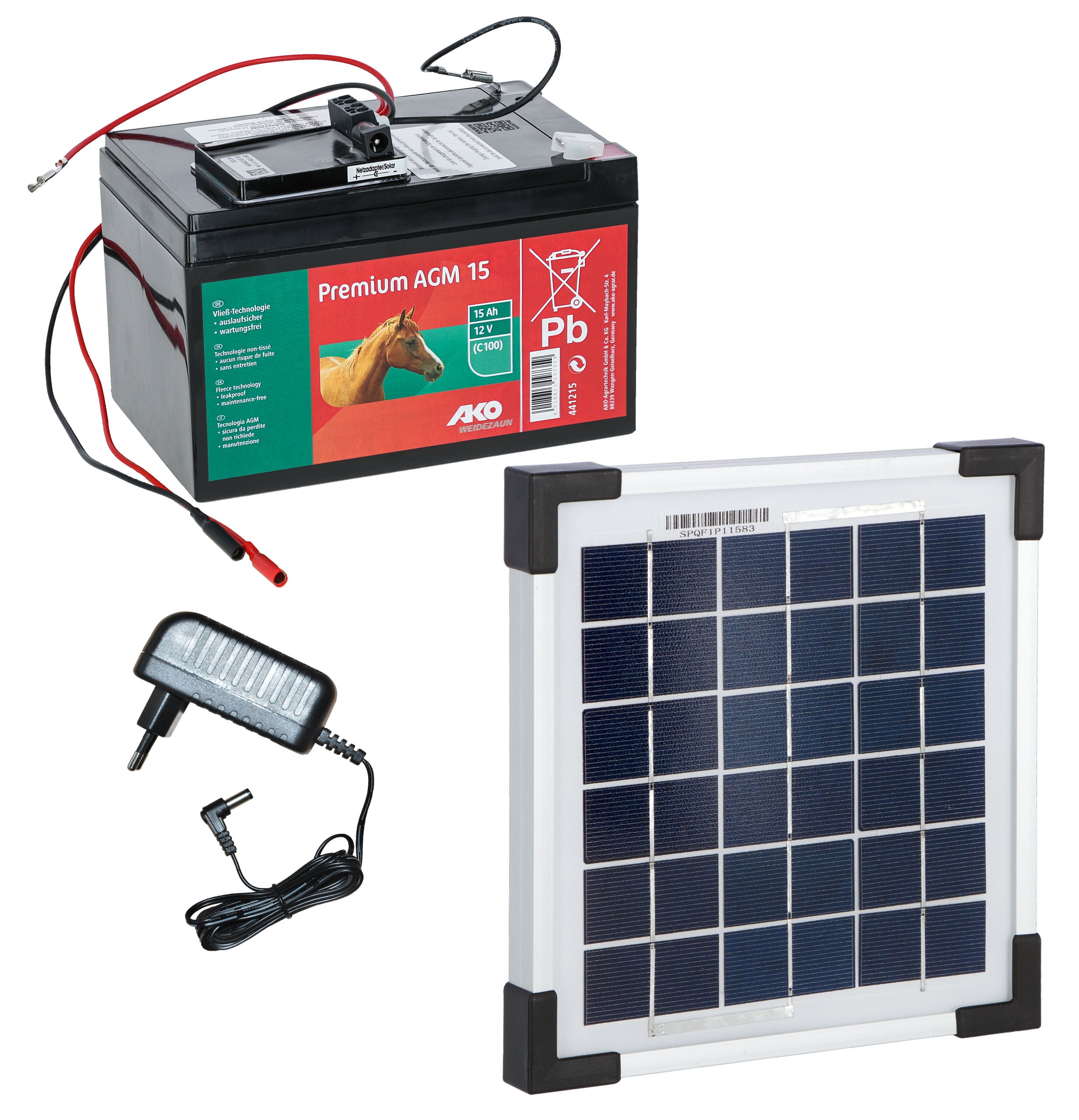 SOLARNI komplet 5W (modul+aku 15Ah+regulator+pretvornik)