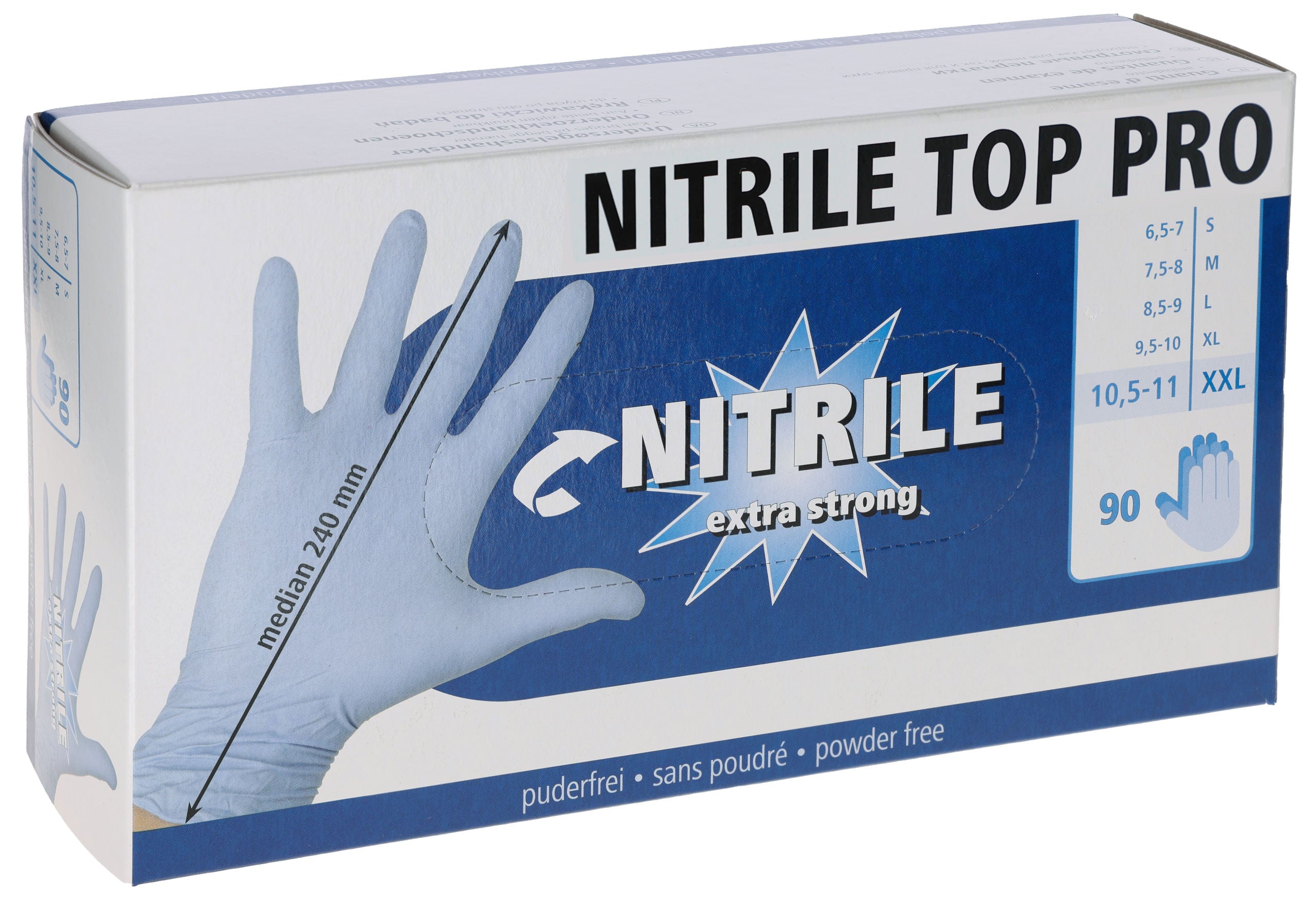 Nitril Top Pro, vel.XXL modre tokavice za enkratno uporabo 9