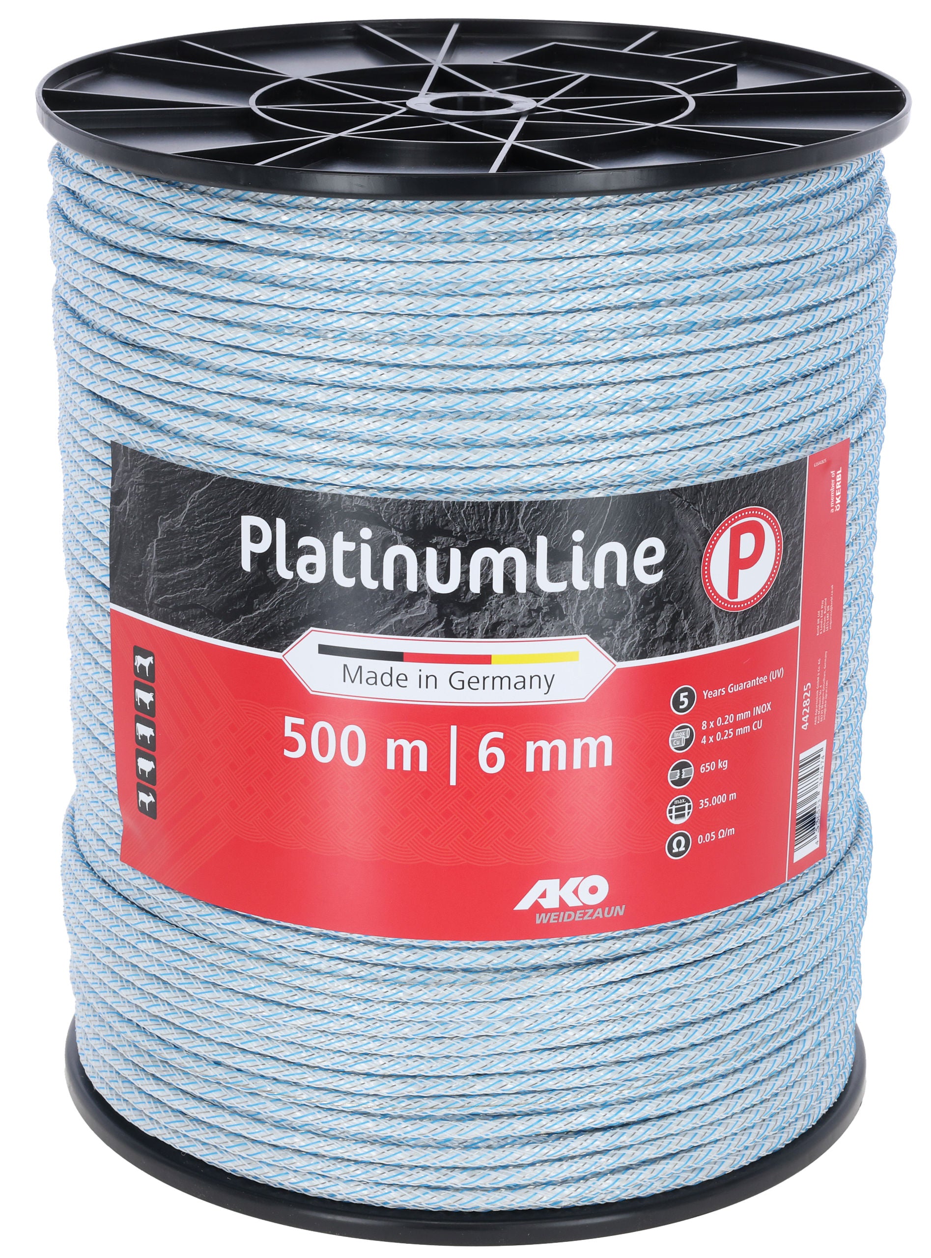 Vrv PlatinumLine, bela/modra, 500m, 8 x0,2 Niro, 4x 0,25 Cu