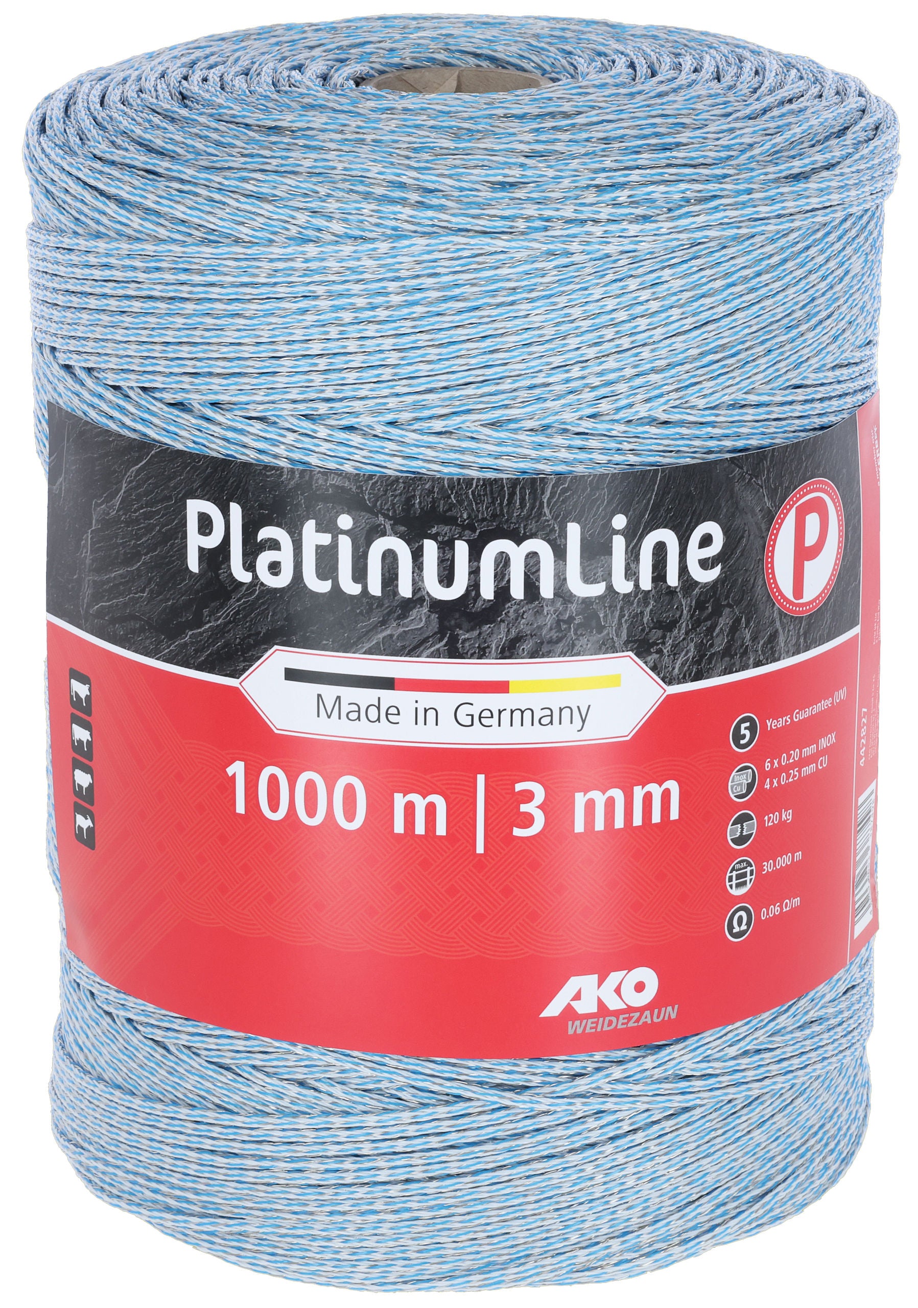 Pleten. PlatinumLine, be./mo., 1000m, 6x 0,2 Niro, 4x 0,25 Cu
