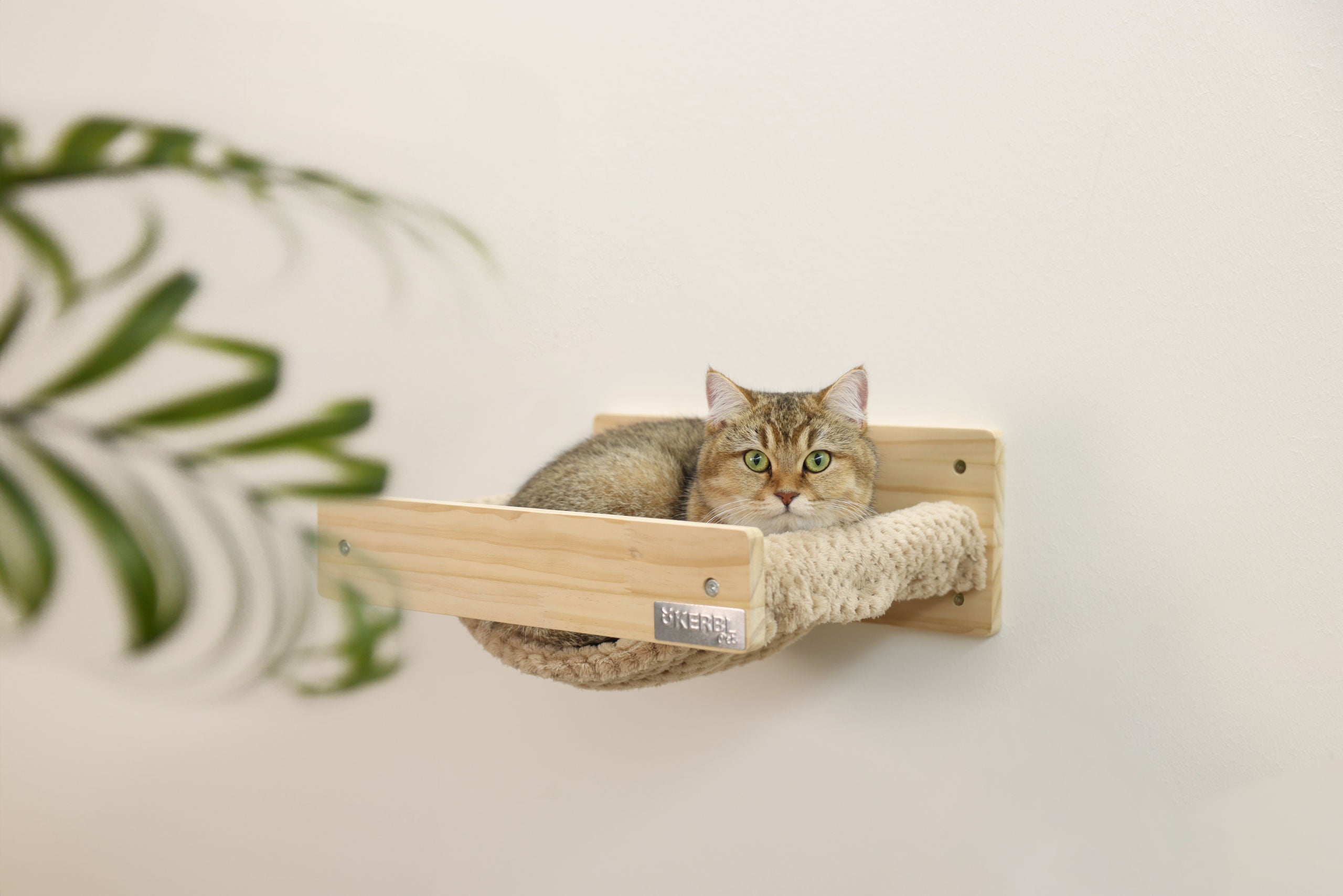 Stenska viseča mreža Timber, 38x33,5x16cm, natur/taupe