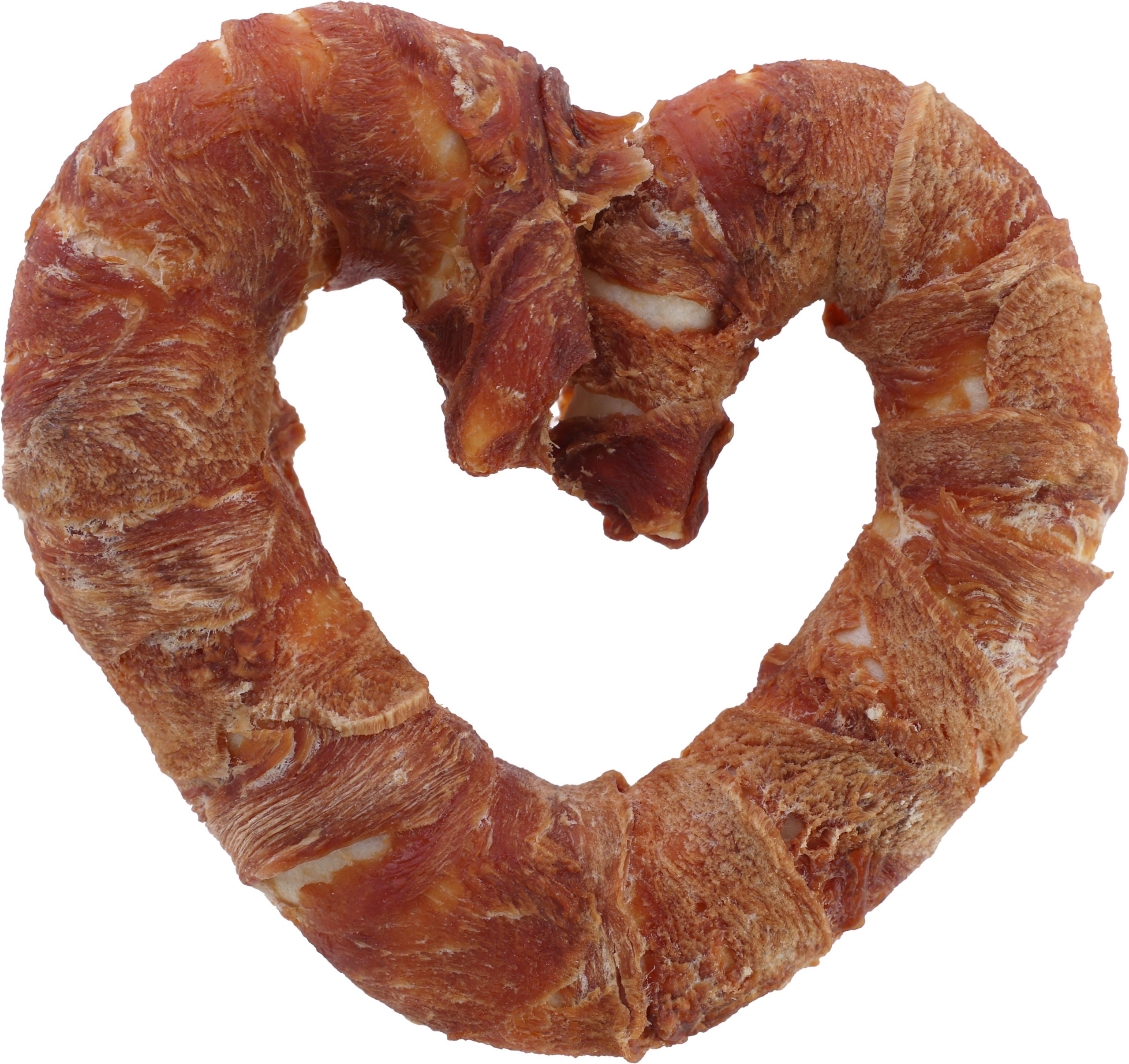 Goveja koža srce, s Piščancem , 12 cm, 70 g, na za