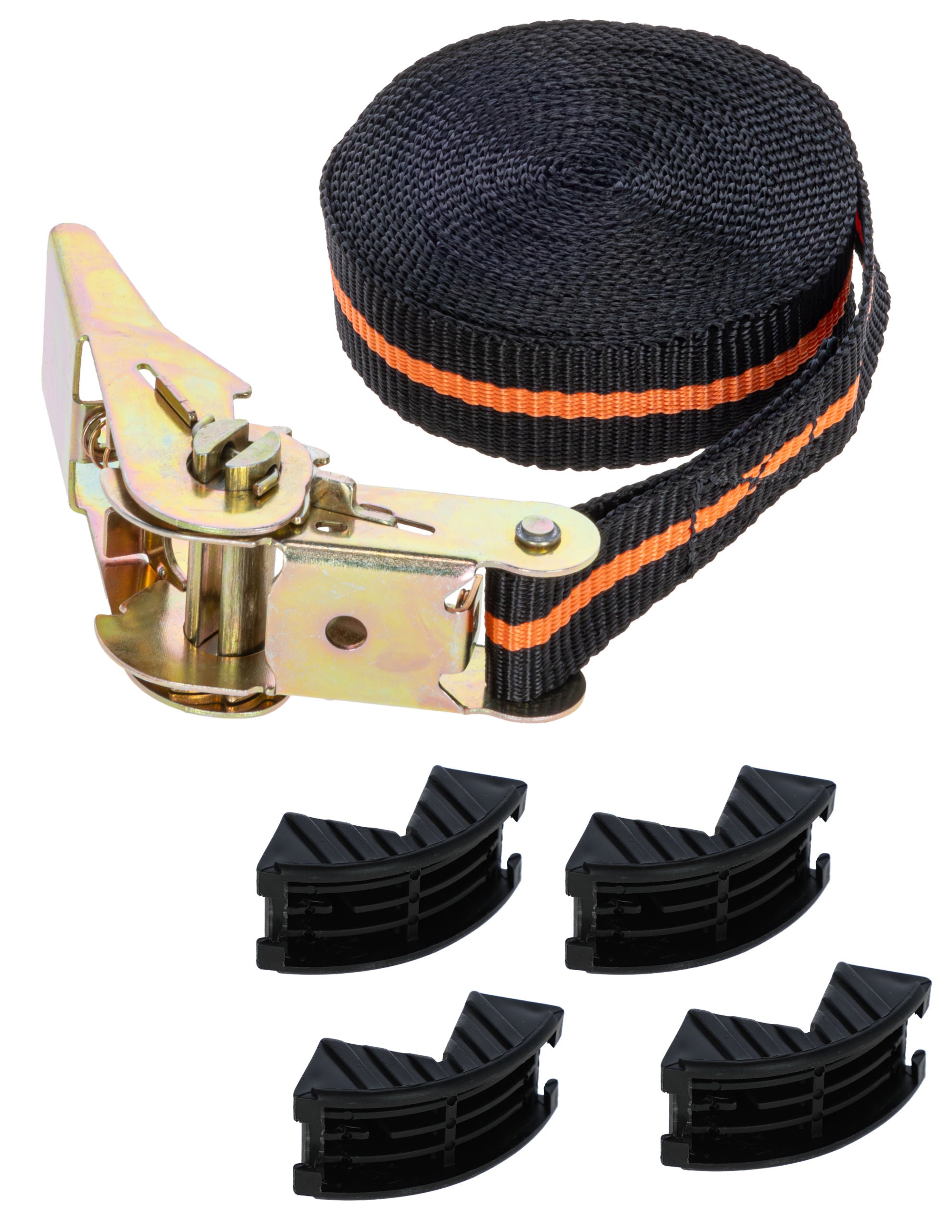 JERMEN 5m x 25mm - 245kg crn/rdec s 4 robnimi zašcitami