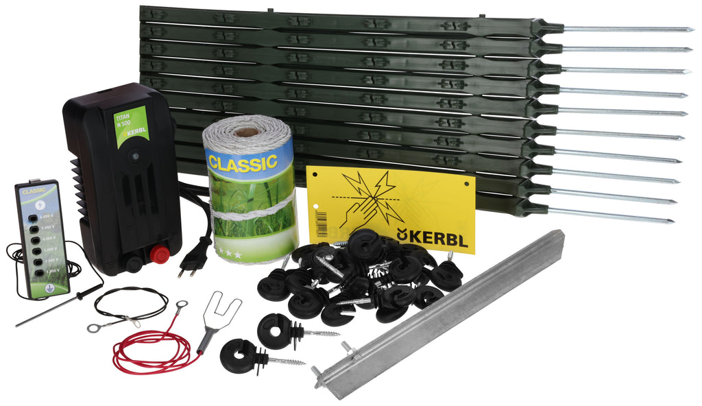 Starterset Hobbyzaun inkl. 230V Gerät+Litze+Pfähle