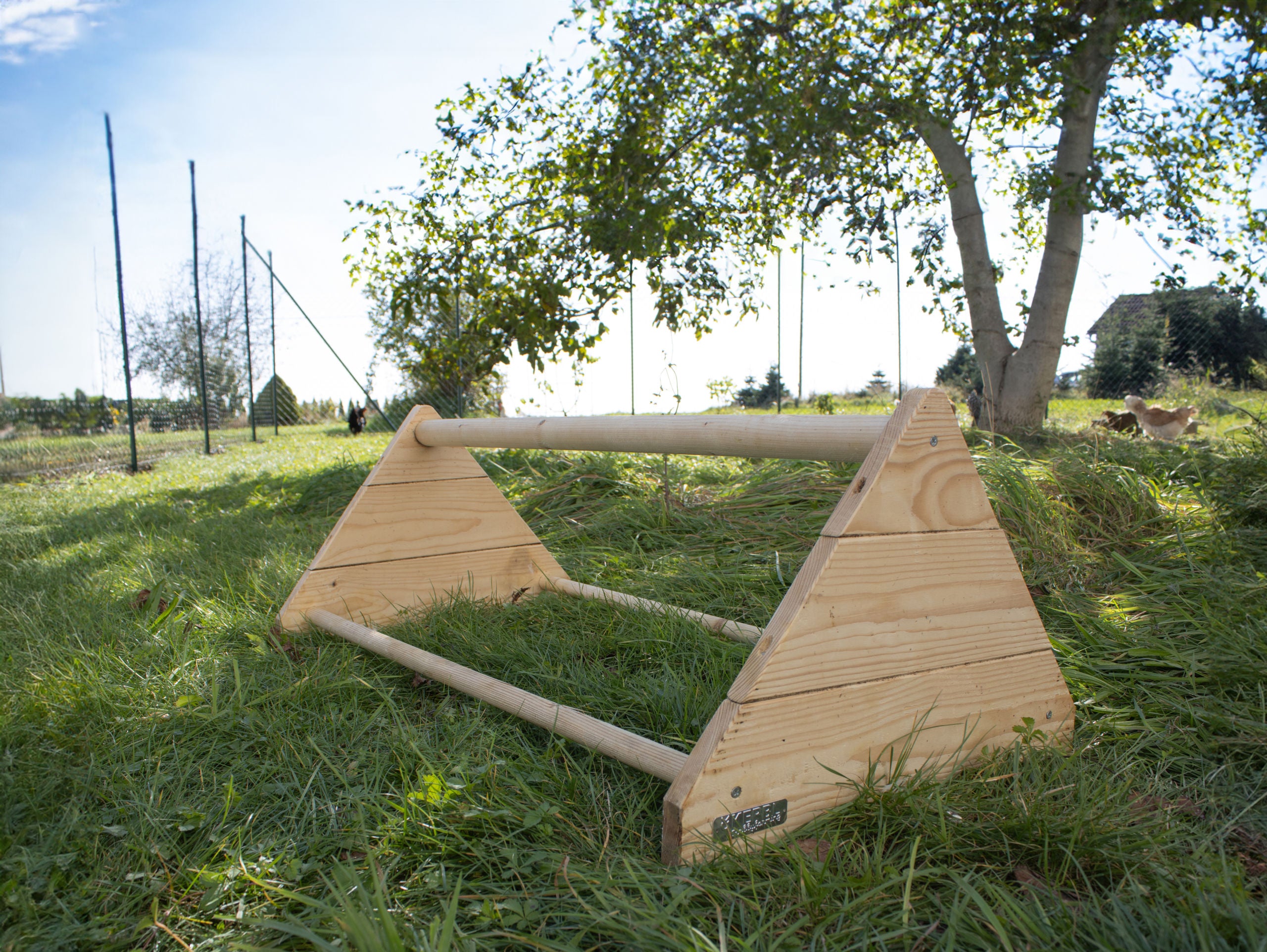 Palica za sedenje za kokoši 96 x 50 x 35cm, les