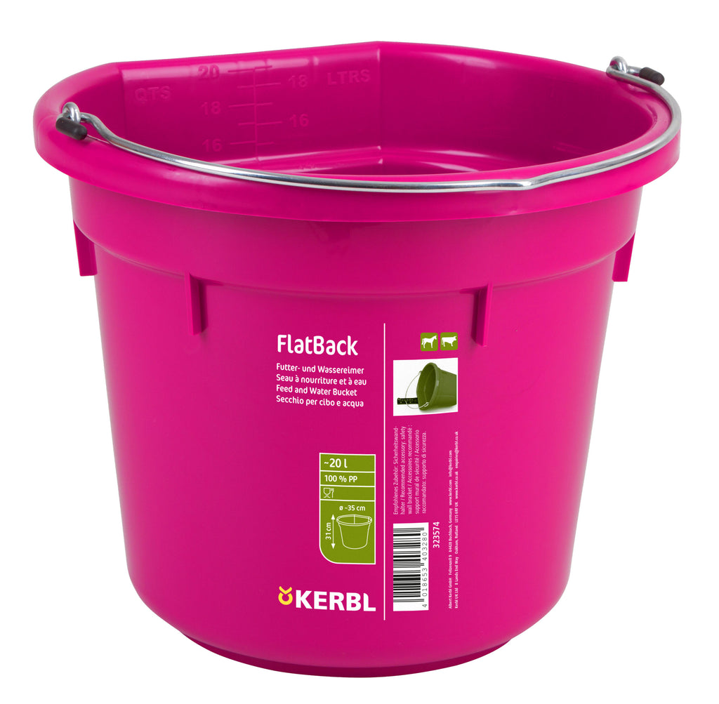 FlatBack, pink, pribl. 20l vedro za krmo in vodo