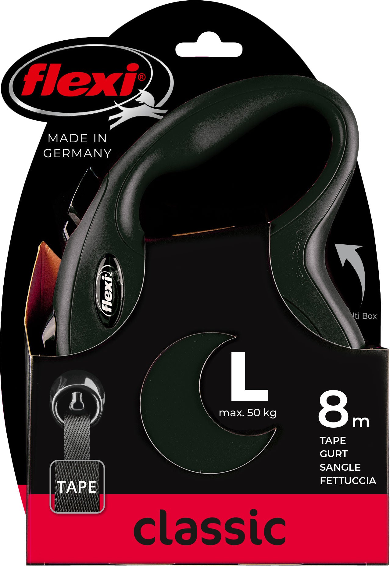 POVODEC Flexi Classic Tape L 8m/50kg - crn#