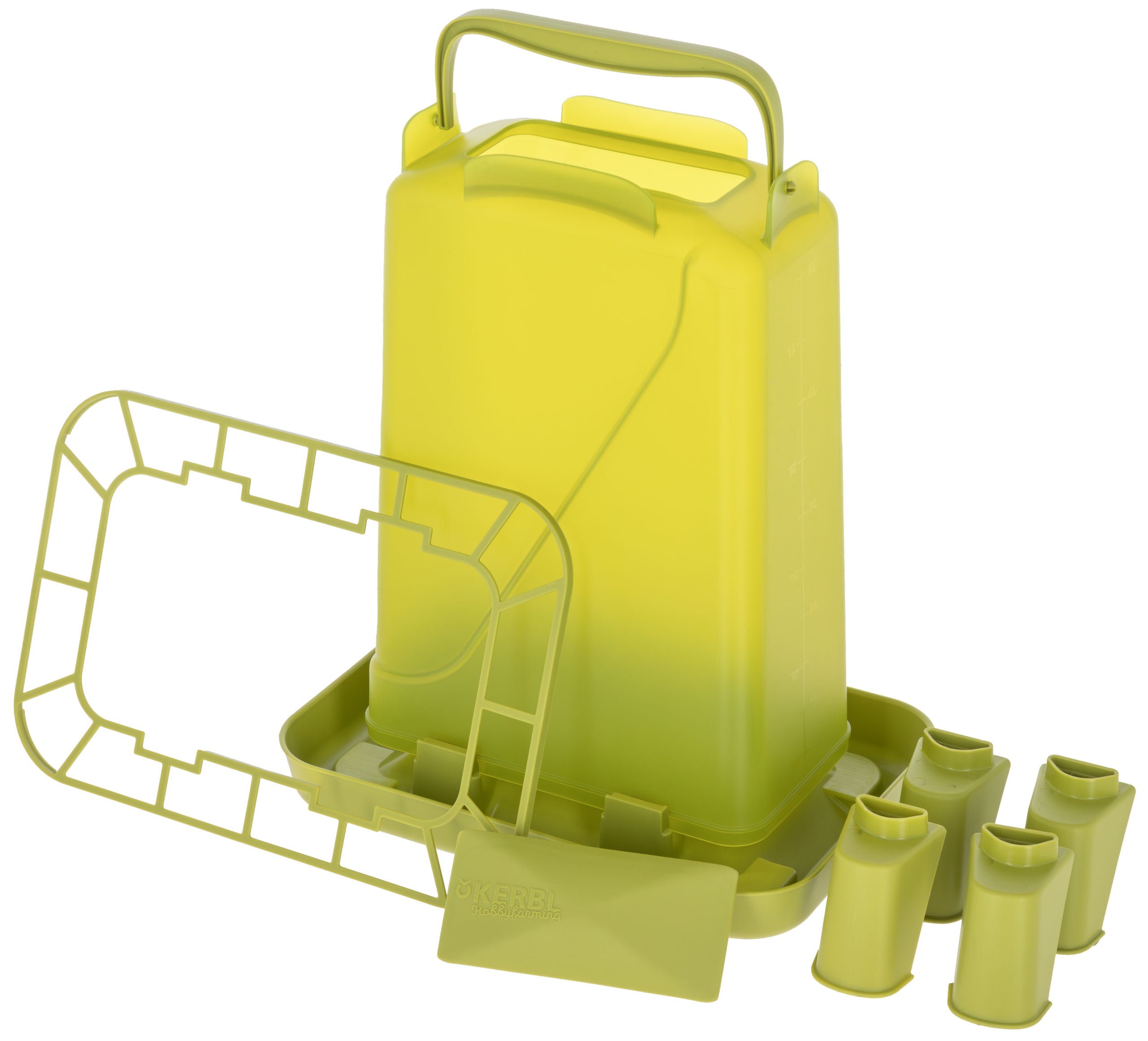 Napajalnik 5,5 L za perutnino pravokoten, plastičen, moder