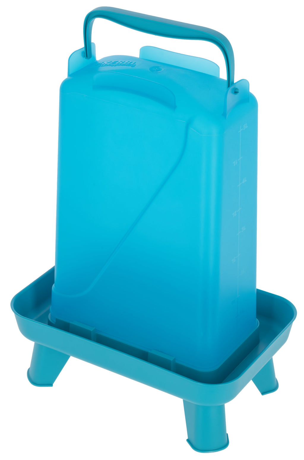 Napajalnik za perutnino 5,5L pravokoten, plastičen, moder