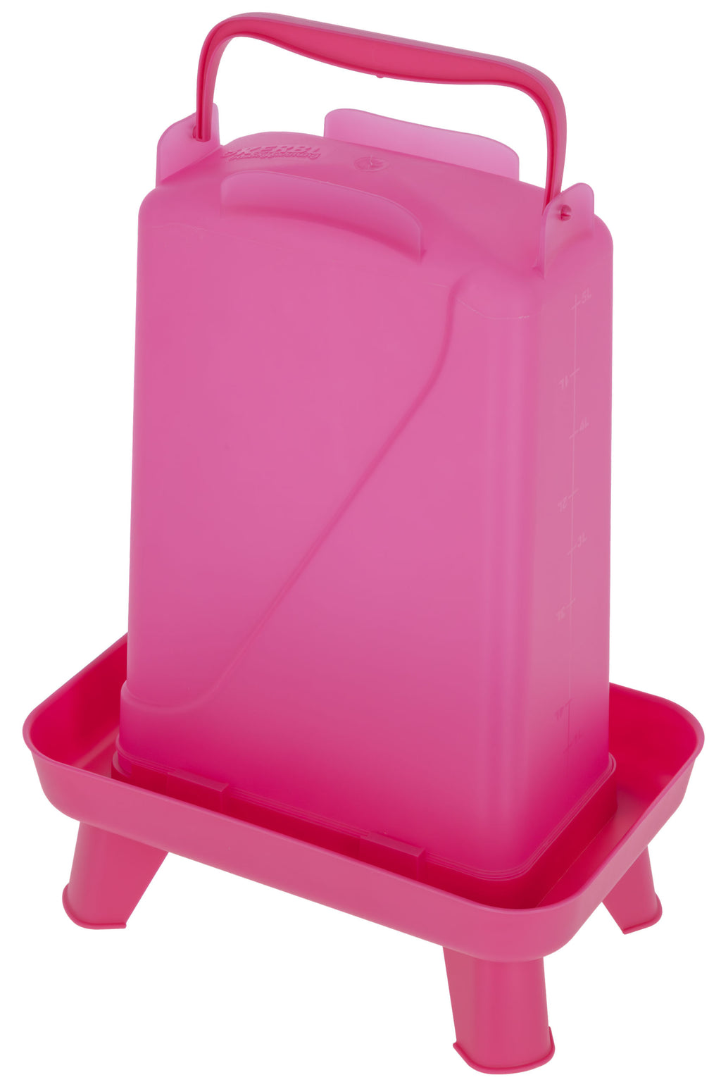 Napajalnik za perutnino 5,5L pravokoten, plastičen, roza