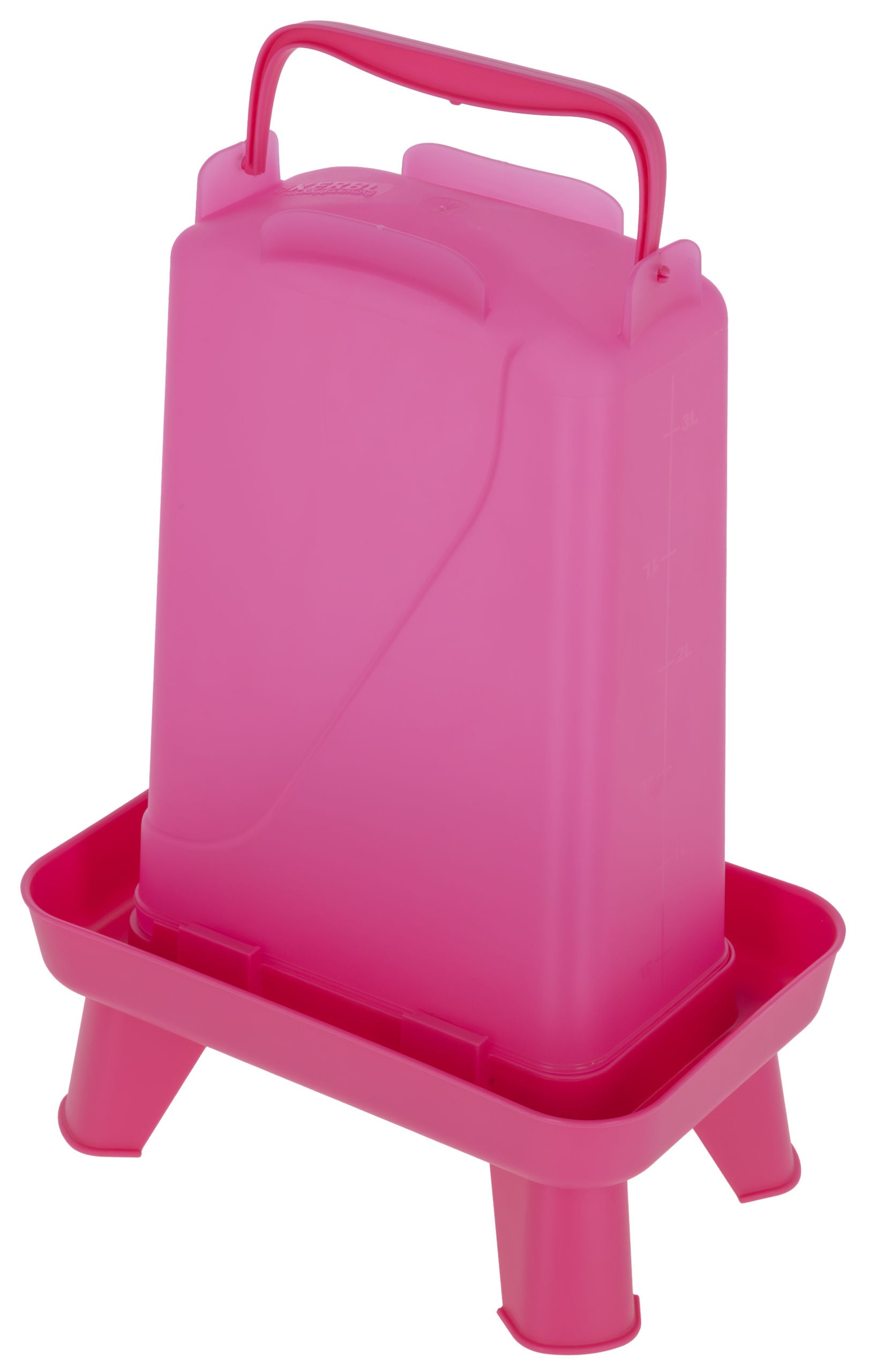 Napajalnik za perutnino 3,5L pravokoten, plastičen, roza