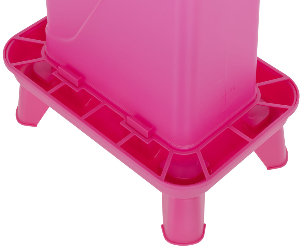 Napajalnik 5,5 L za perutnino pravokoten, plastičen, roza