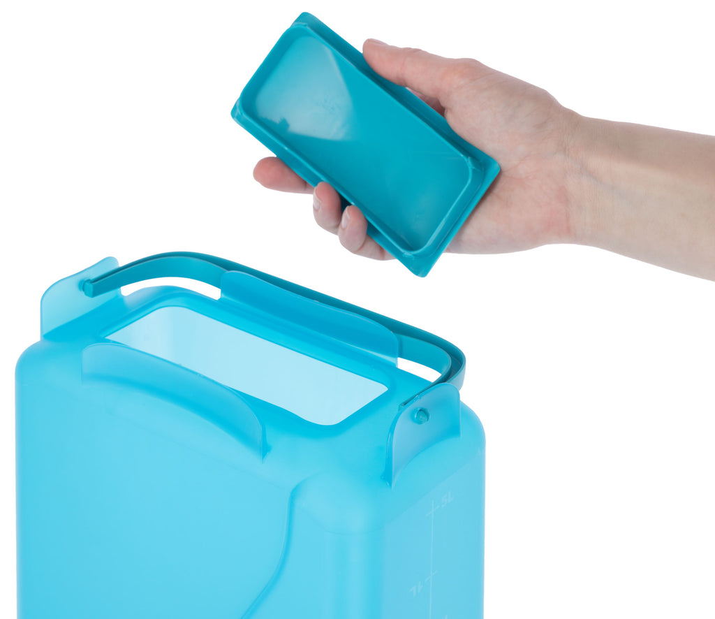 Napajalnik 5,5 L za perutnino pravokoten, plastičen, moder