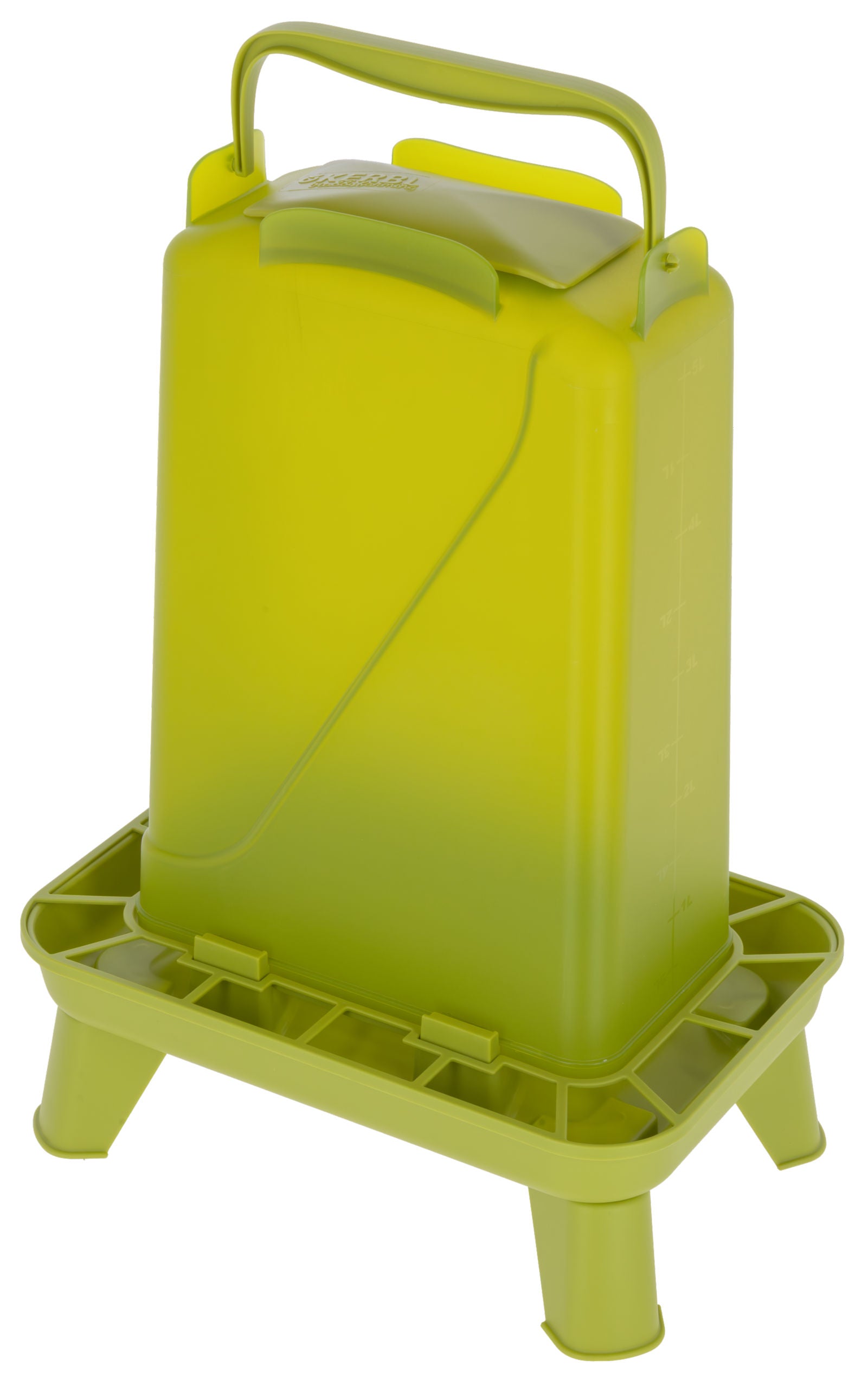 Napajalnik 5,5 L za perutnino pravokoten, plastičen, zelen