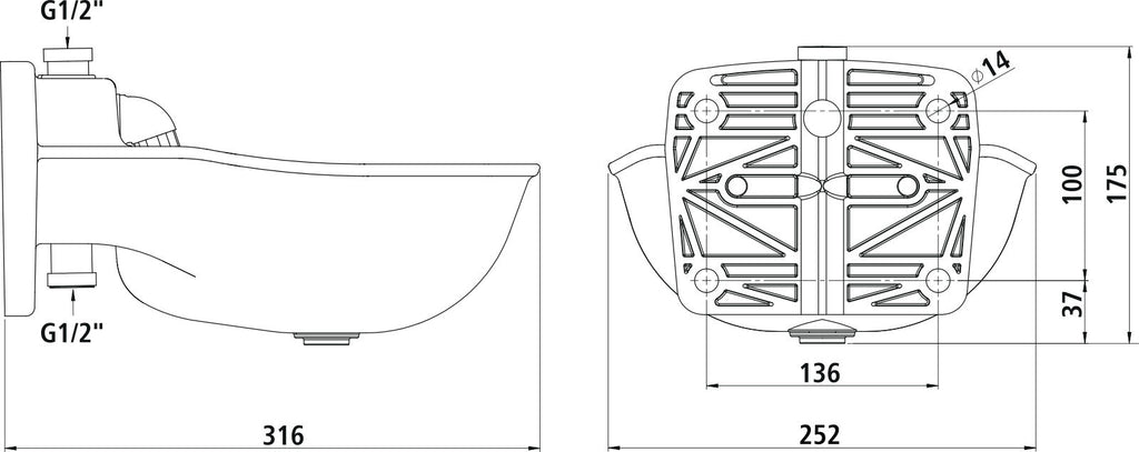 NAPAJALNIK K75 umetna masa s cevnim ventilom