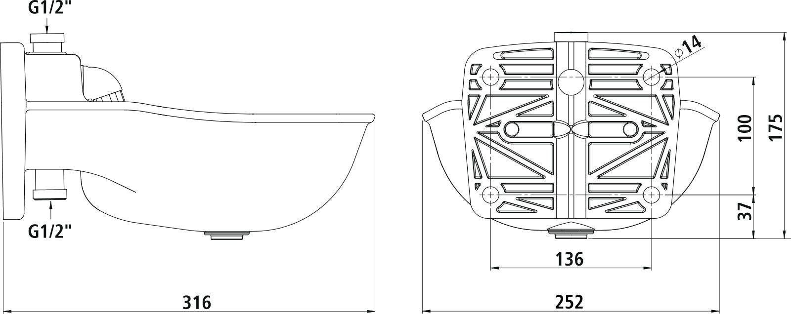 NAPAJALNIK K75 umetna masa s cevnim ventilom