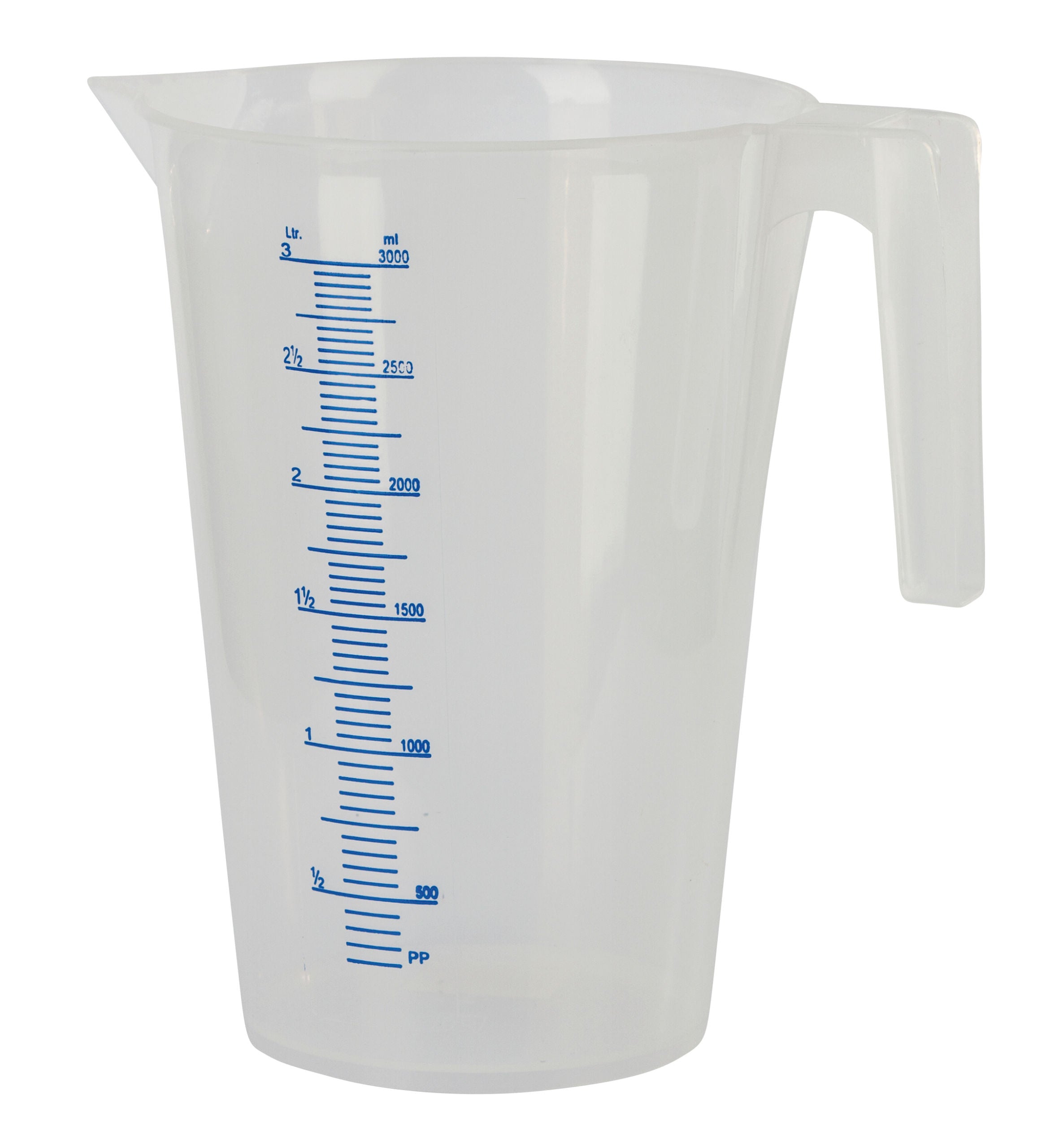 Merilni lonček 3l plastičen z lestvico, z možnostjo zlagan