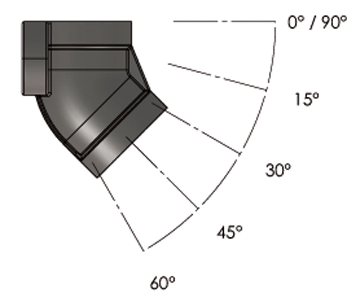 NASTAVEK za vodo 45° 1/2" - 1/2" - inox