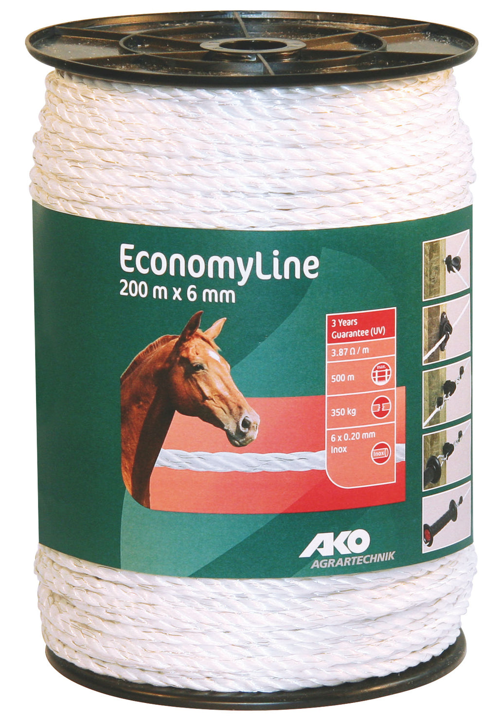 VRV ECONOMY bela 6mm (350kg) 200m