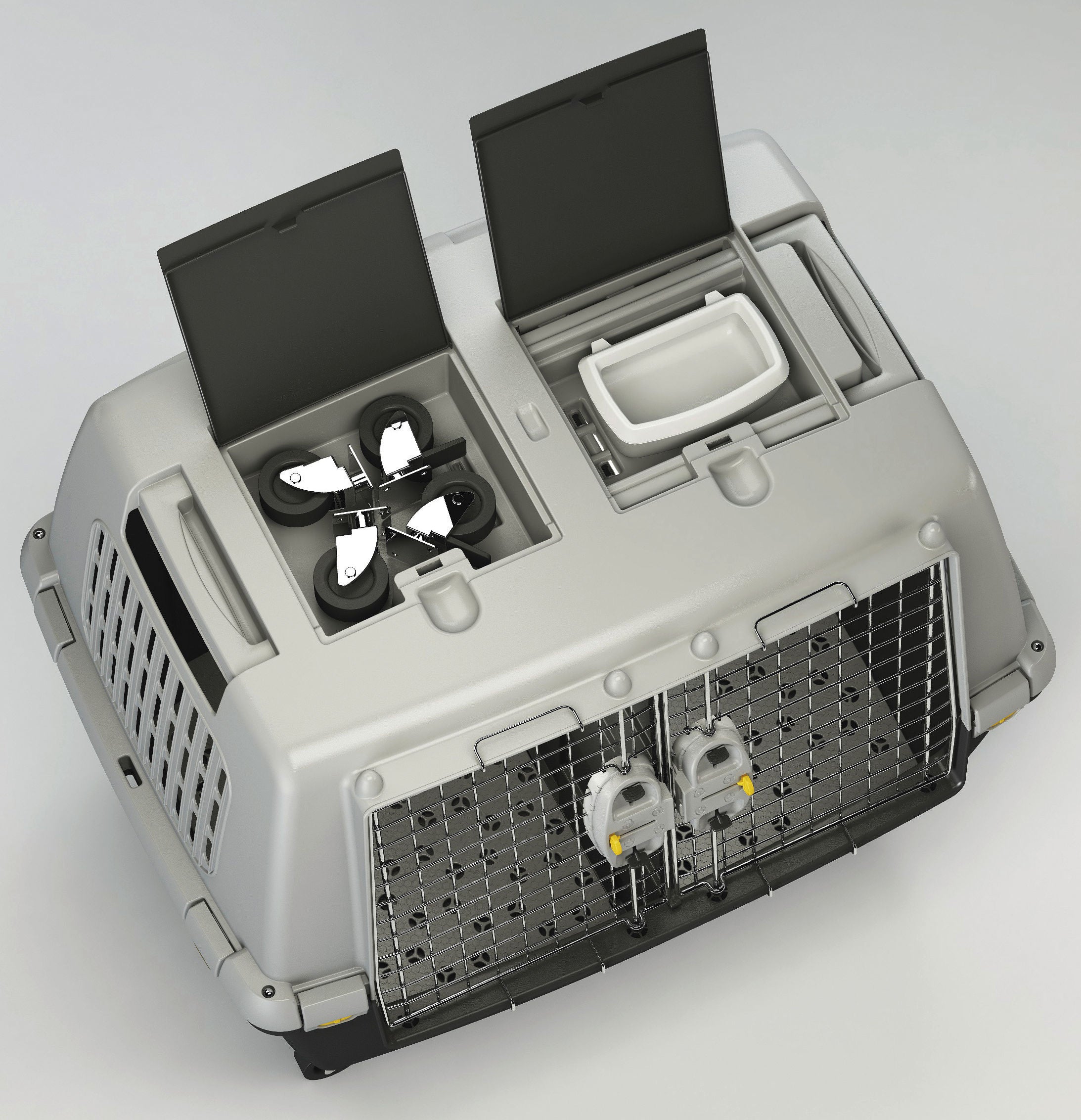TRANSPORTNI box Gulliver Mega siv/crn - 80x58x62cm