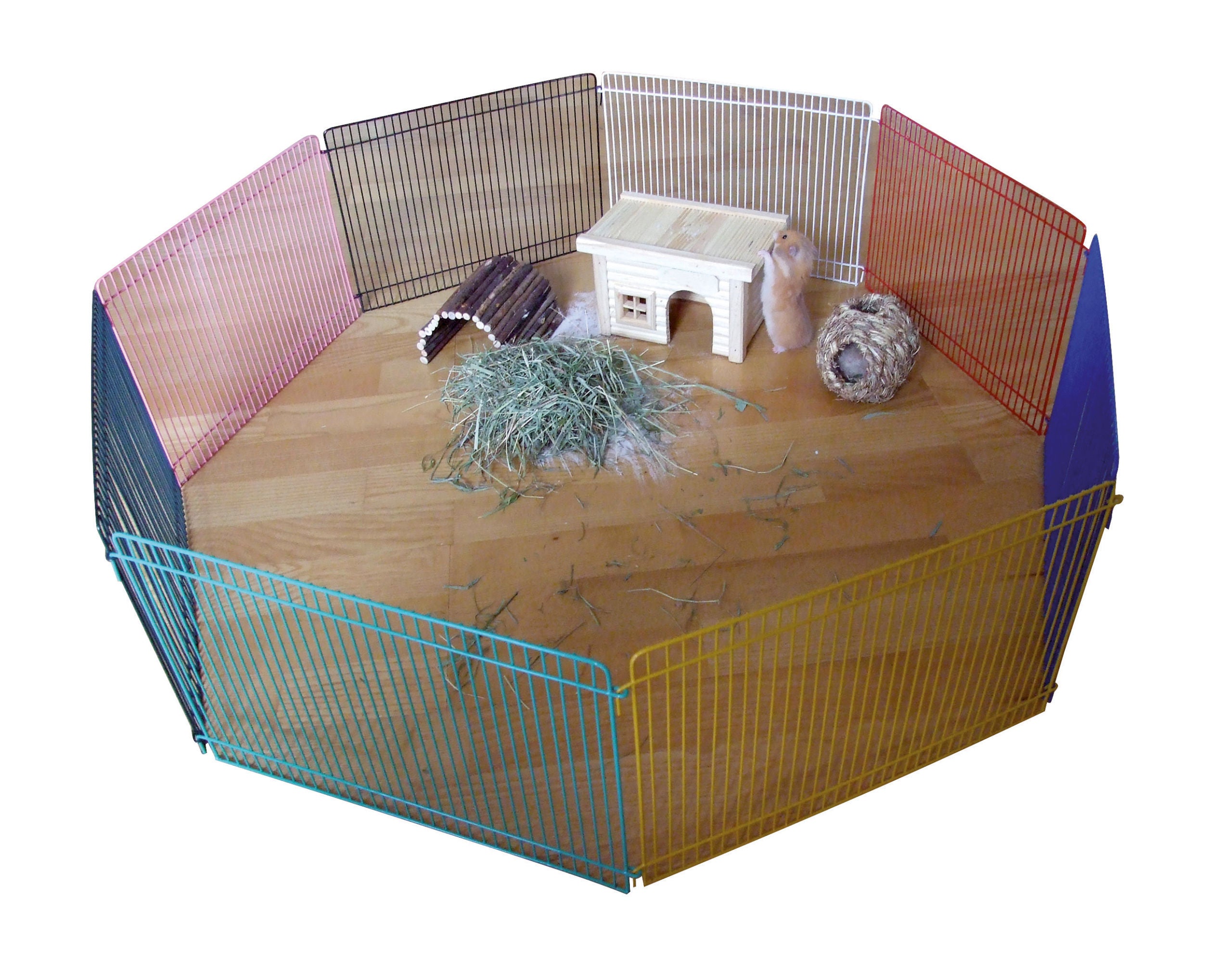 Zunanja ograda za hrcke,pisana 90x90