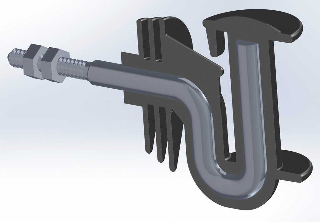 IZOLATOR za trak 4cm - kotni Cavallo M6 × 30mm (10kos)