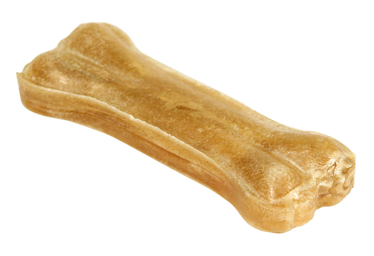 Goveja koža kosti 8 cm/20 g, zavarjeni v vreco po 8 kos.